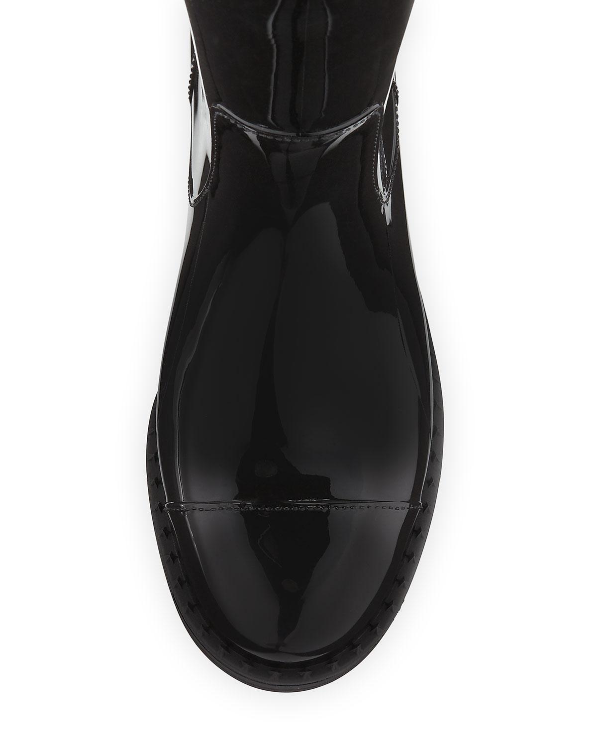 Jimmy Choo Edith Tall Rubber Rain Boot in Black - Lyst