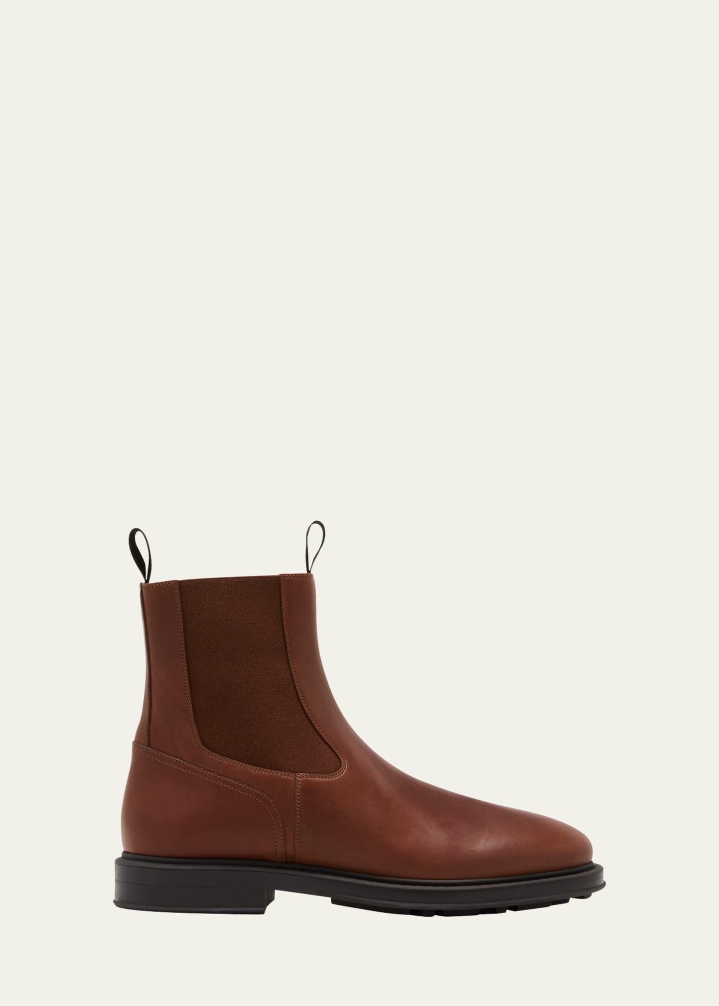 Loro Piana Travis Leather Chelsea Boots in Brown for Men | Lyst
