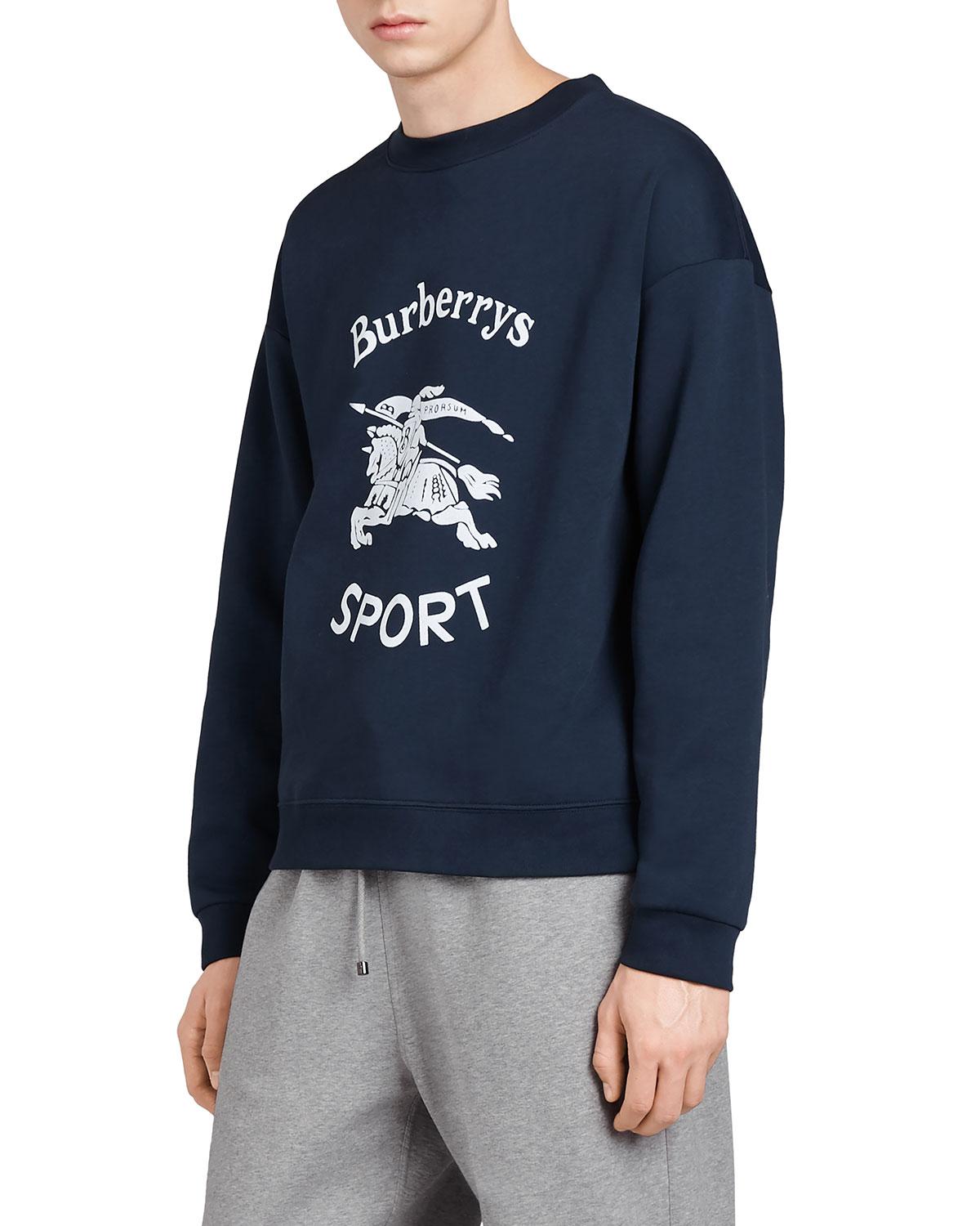 Sport Cotton-blend Sweatshirt in Navy 