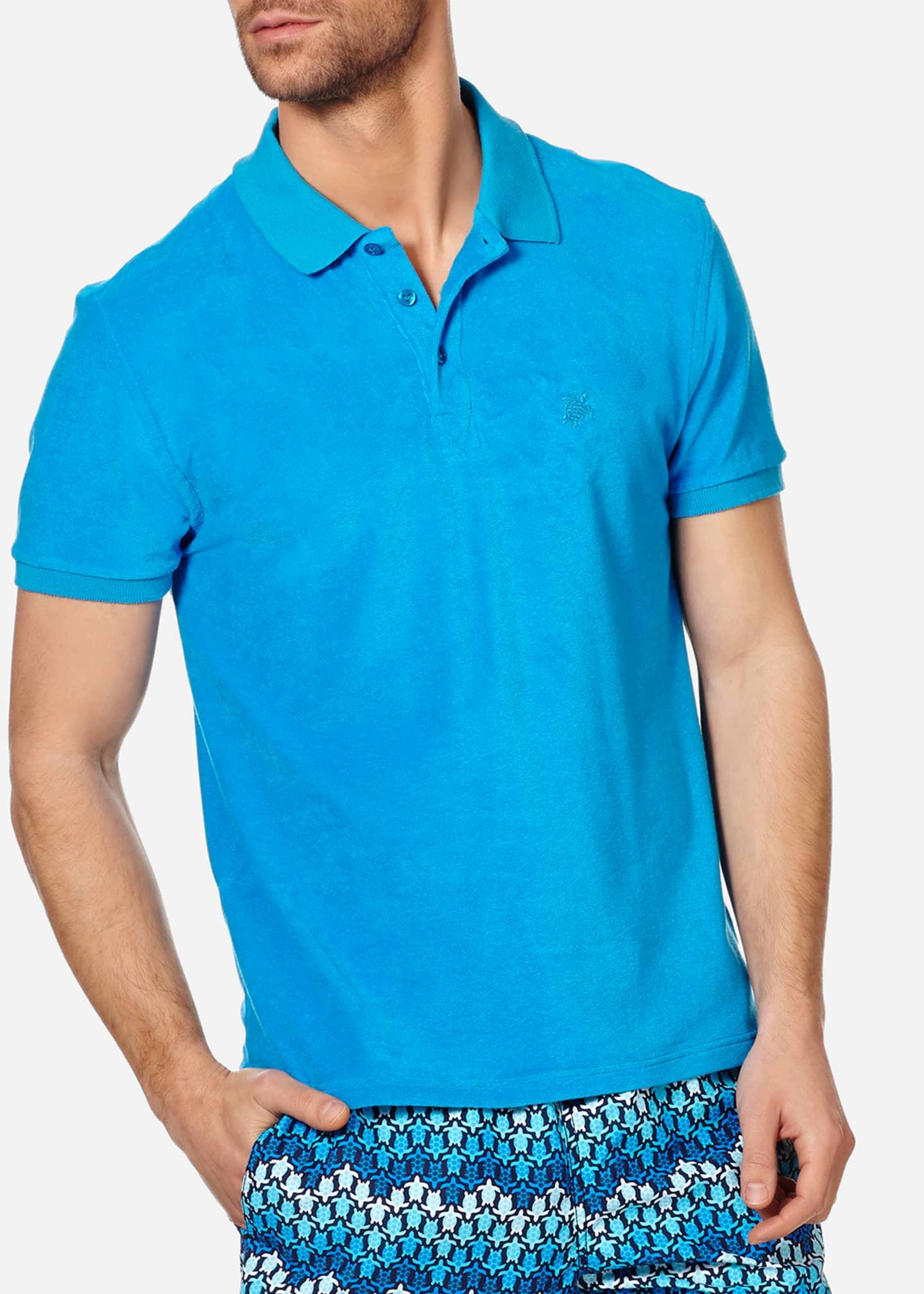 mens terry cloth polo
