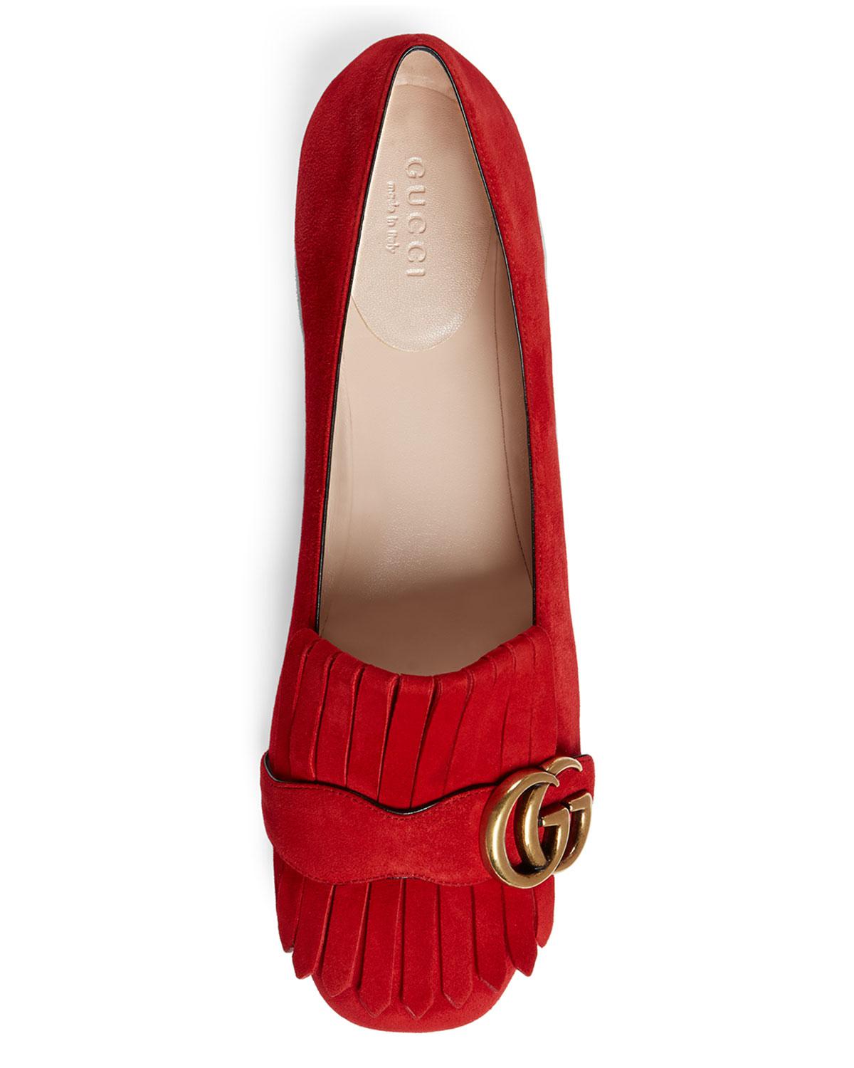 gucci suede flats