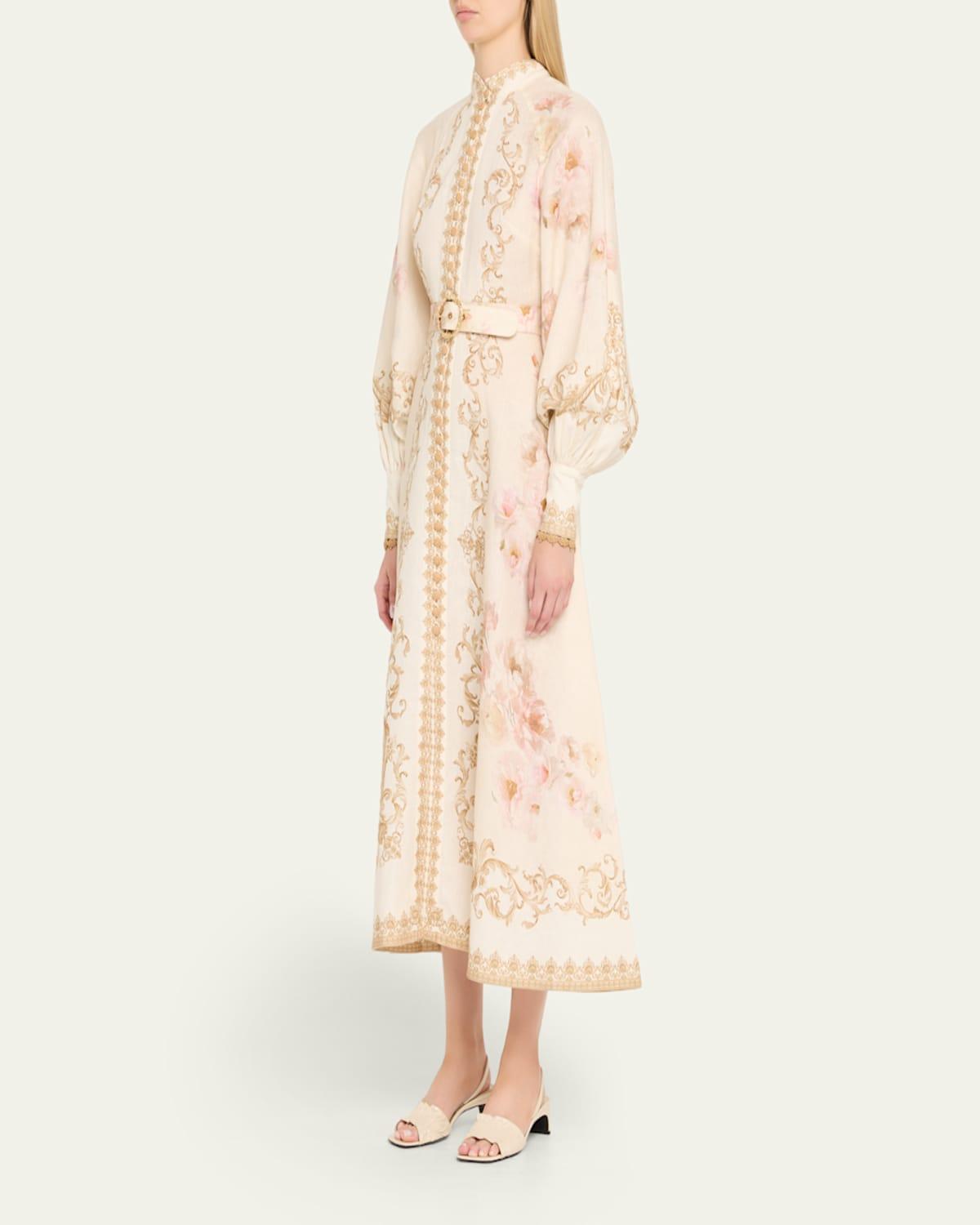 zimmermann dawning buttoned midi dress NWT Zimmermann Dawning Buttoned Midi Linen
