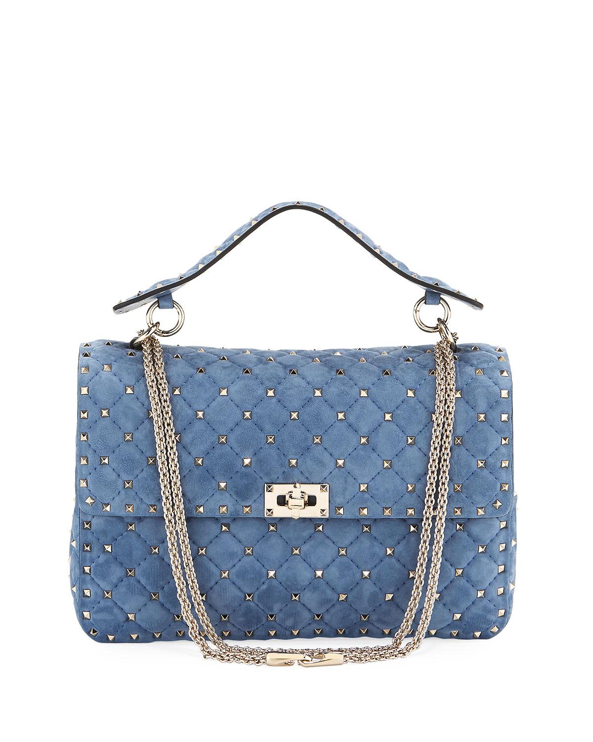 valentino rockstud bag blue