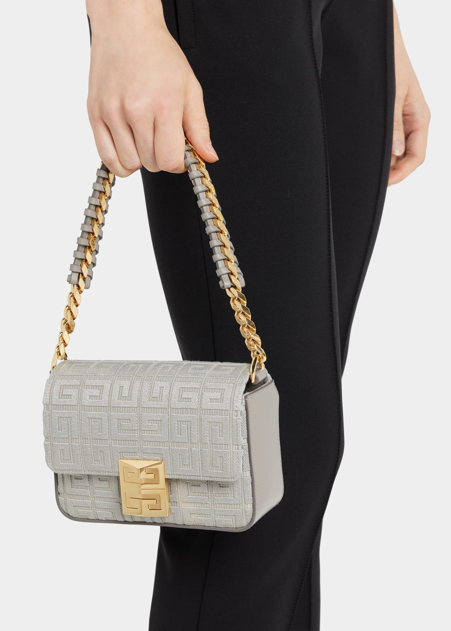 Givenchy Small 4g Crossbody Bag With Woven Chain in White | Lyst