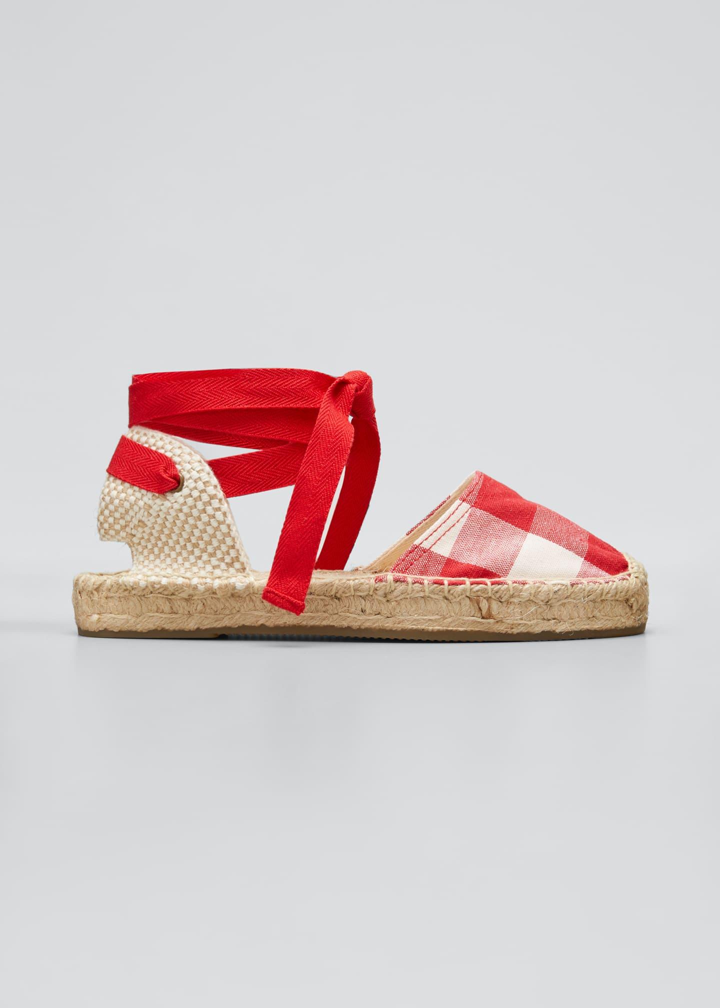 red espadrille sandal