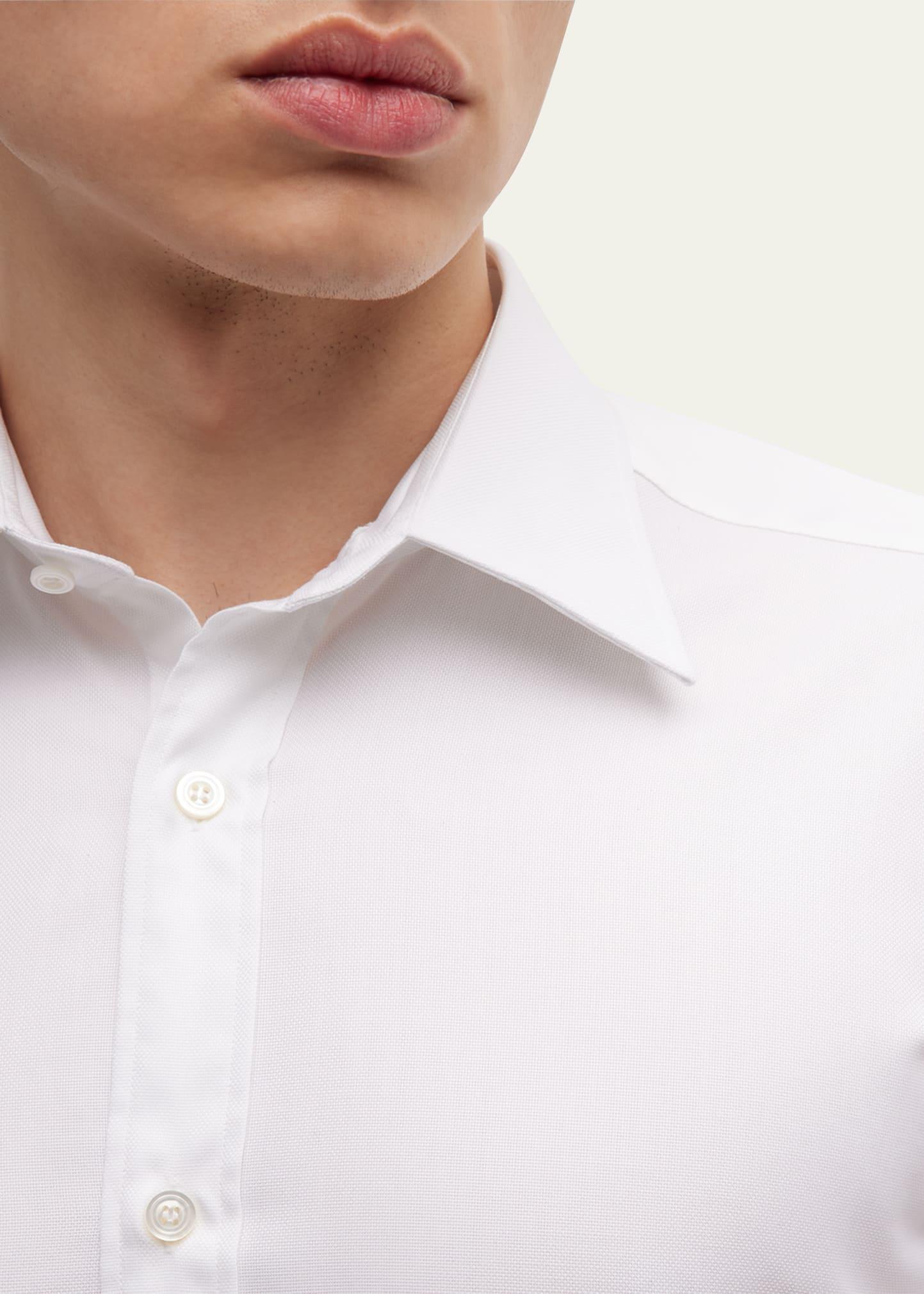 charvet white dress shirt CHARVET Paris Handmade White Cotton Dress Shirt