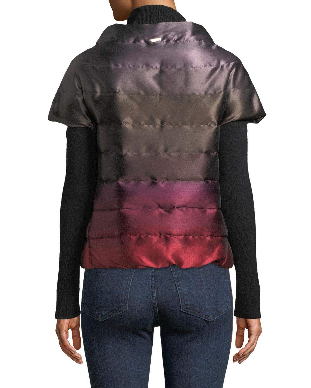 short sleeve down coat