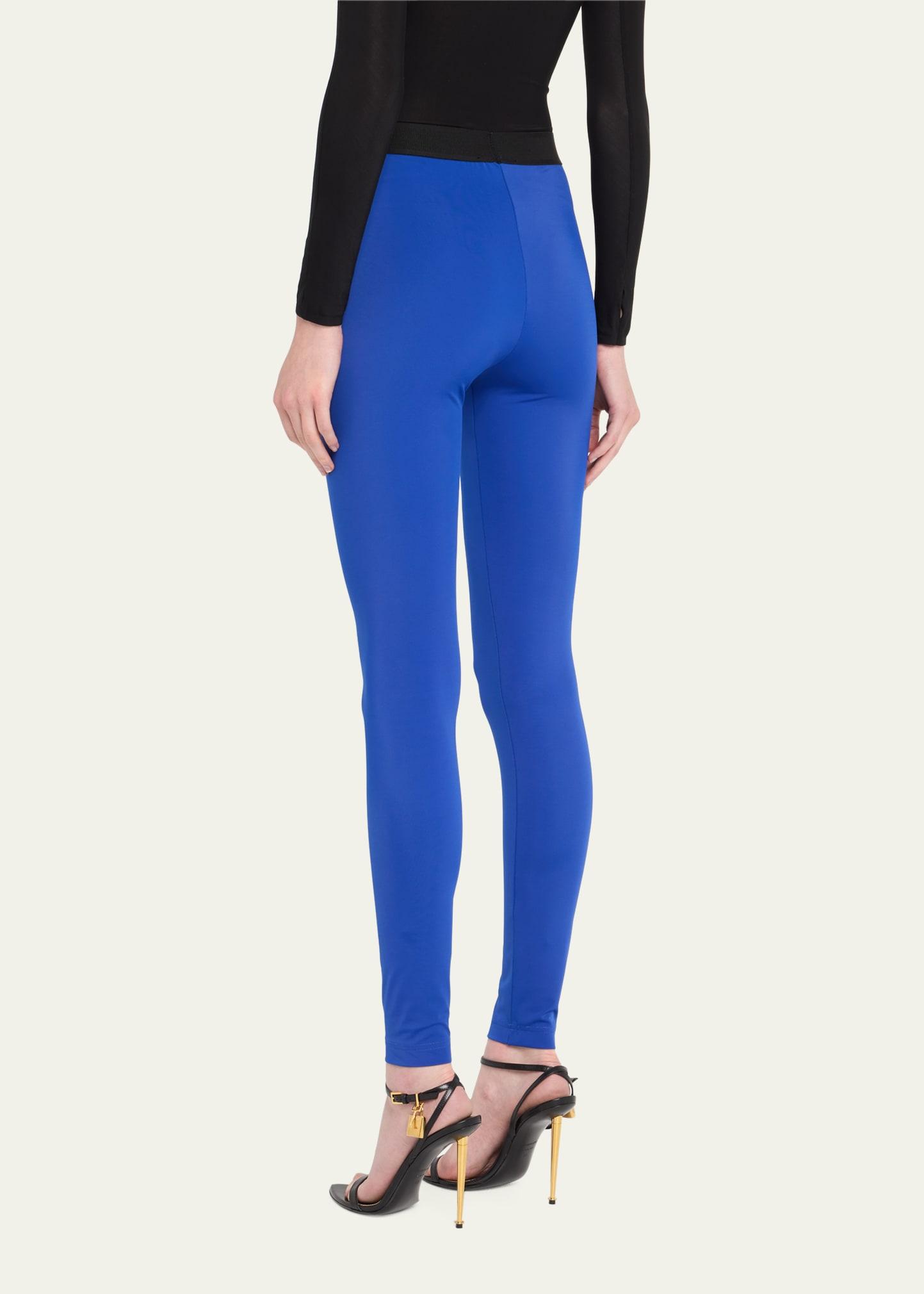 Tom Ford Logo-band Skinny Leggings in Blue | Lyst