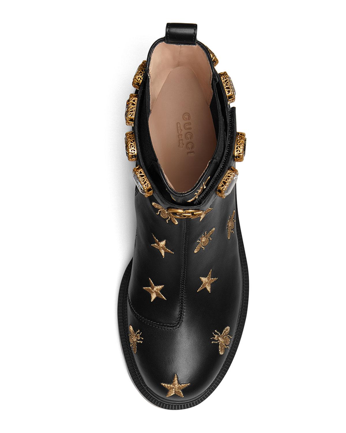 gucci bee and star boots