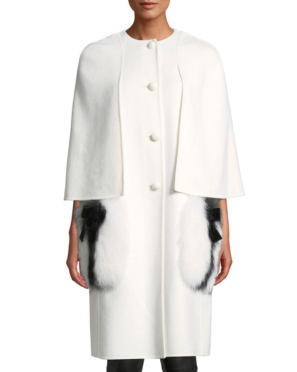 white cape coat
