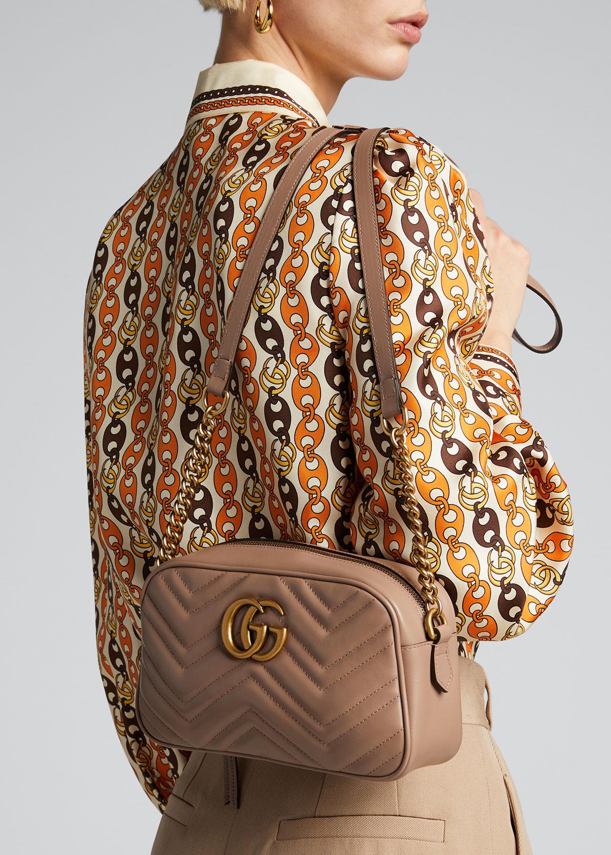 gg marmont small quilted camera bag