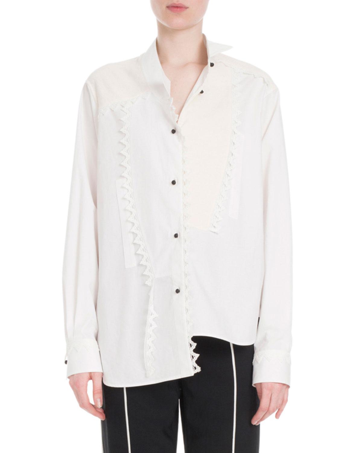 lace trim shirt