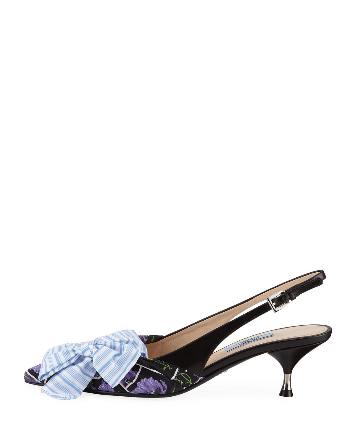 prada kitten heels with bow