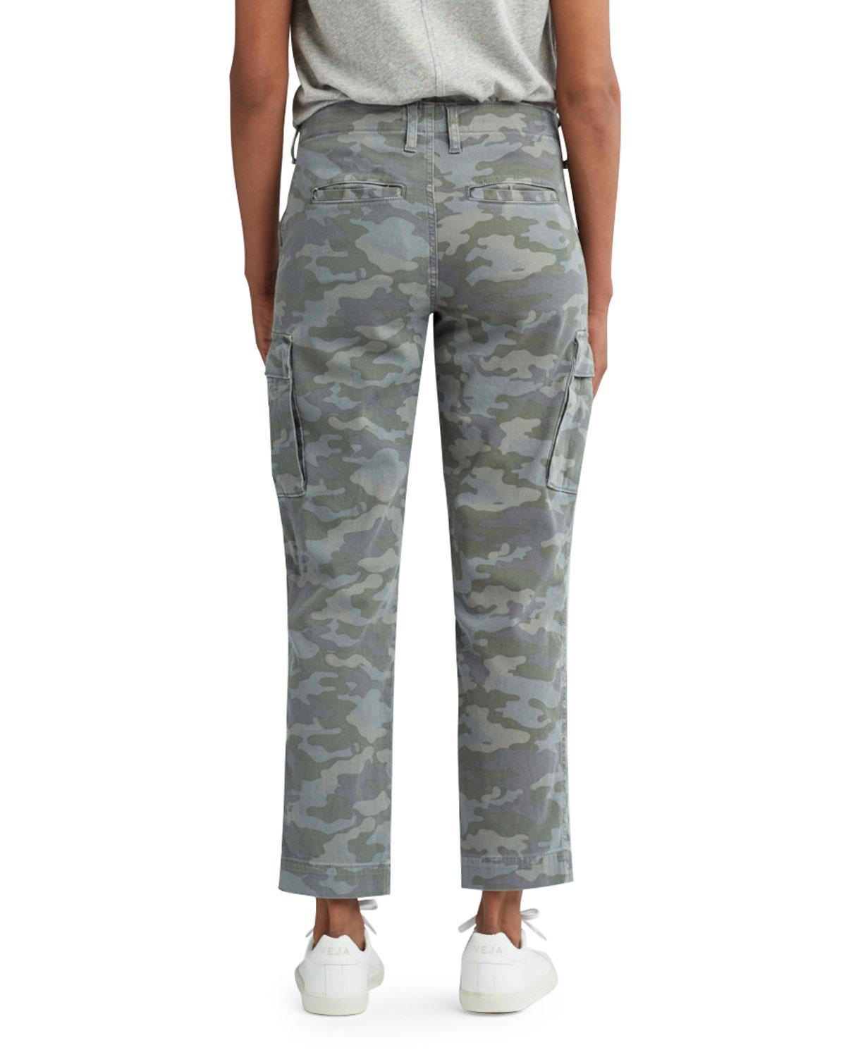Hudson Jeans Cotton Relaxed Camo-print Cropped Cargo Pants - Lyst
