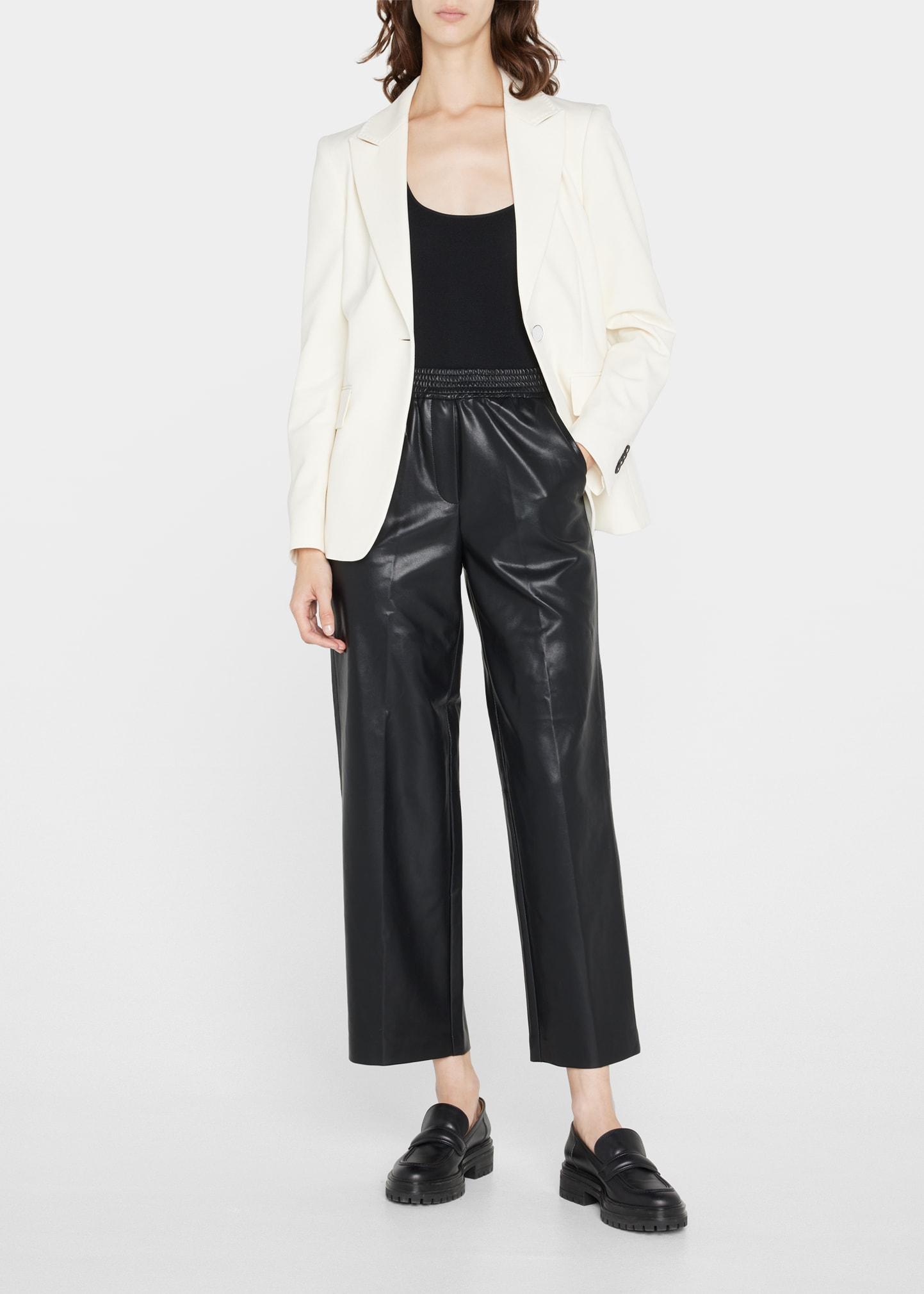 Kobi Halperin Ariella Cropped Faux-leather Pants in White | Lyst