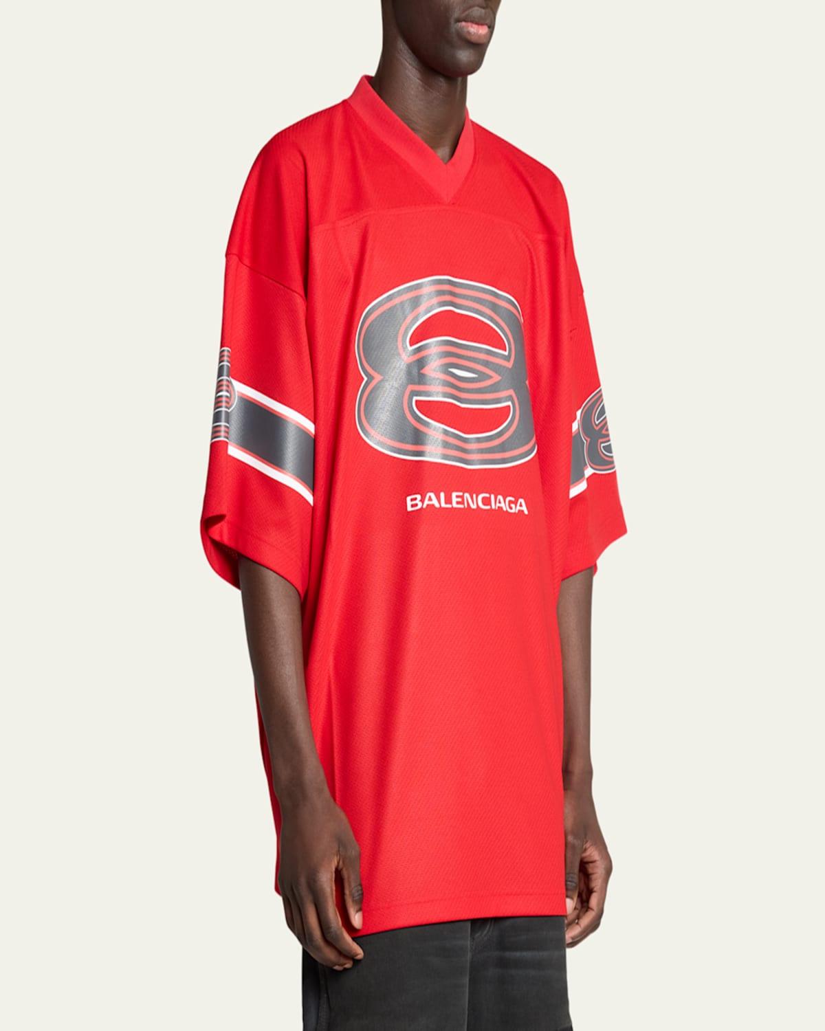 Balenciaga Unity Sports Icon Mesh Jersey T-Shirt in Red for Men | Lyst