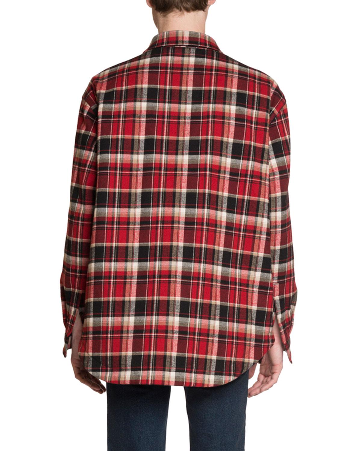 balenciaga flannel jacket