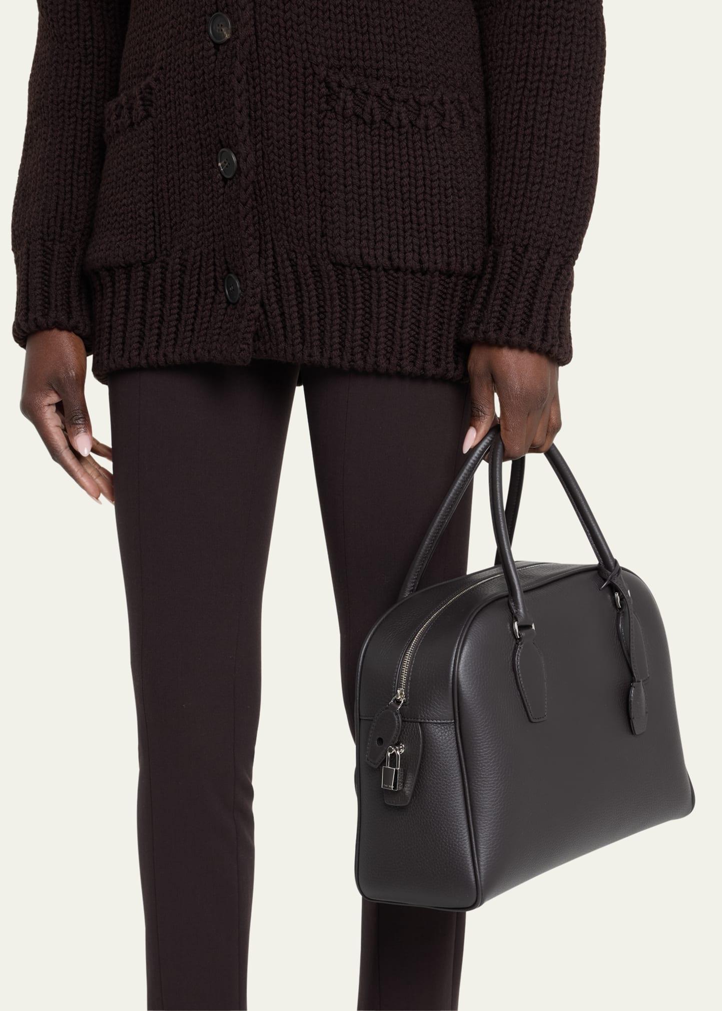 THE ROW India 12 バッグ ディアレザー ダークブラウン 高級 The Row India 12 Top-handle Bag In Deerskin Leather | Lyst