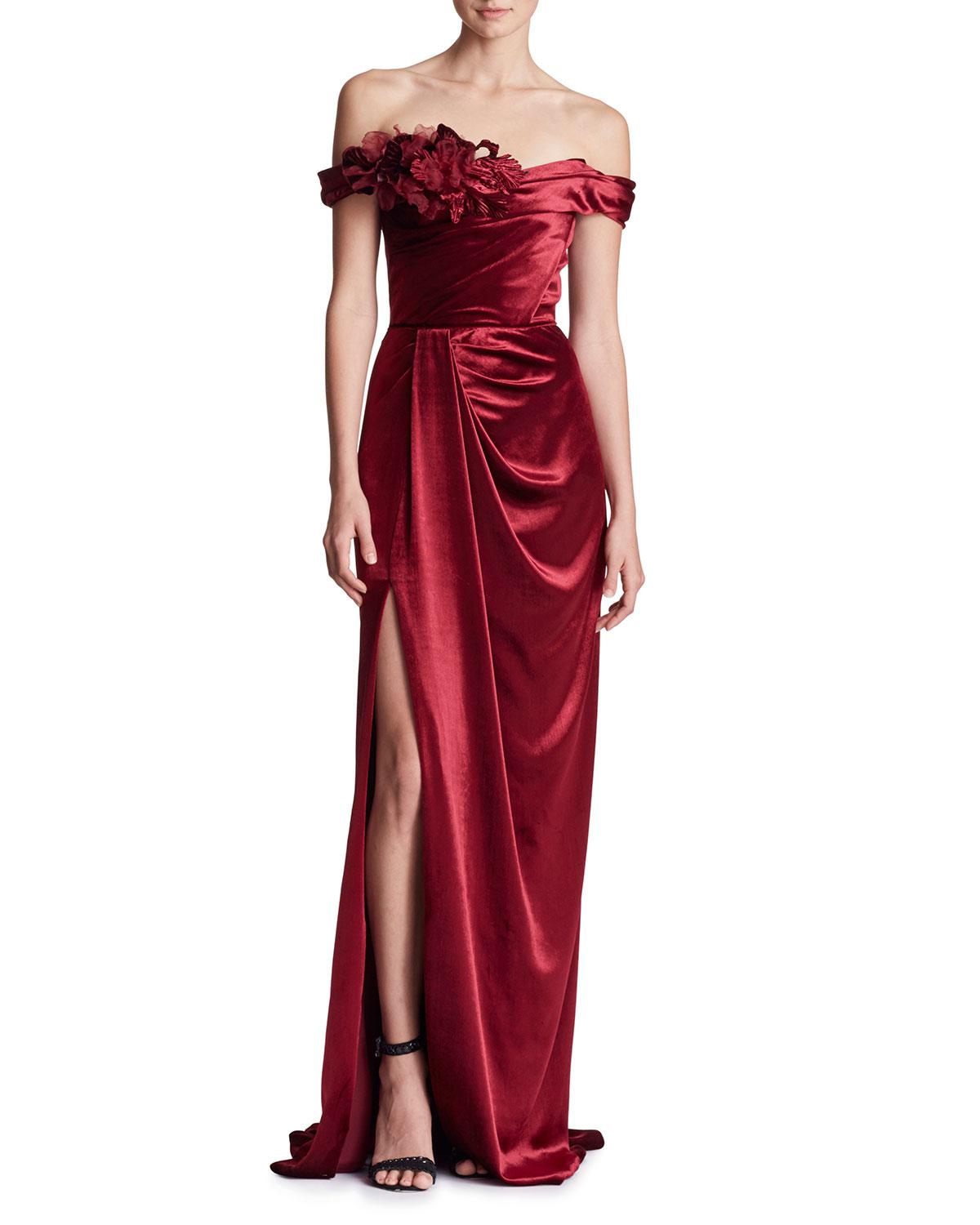 column evening gown