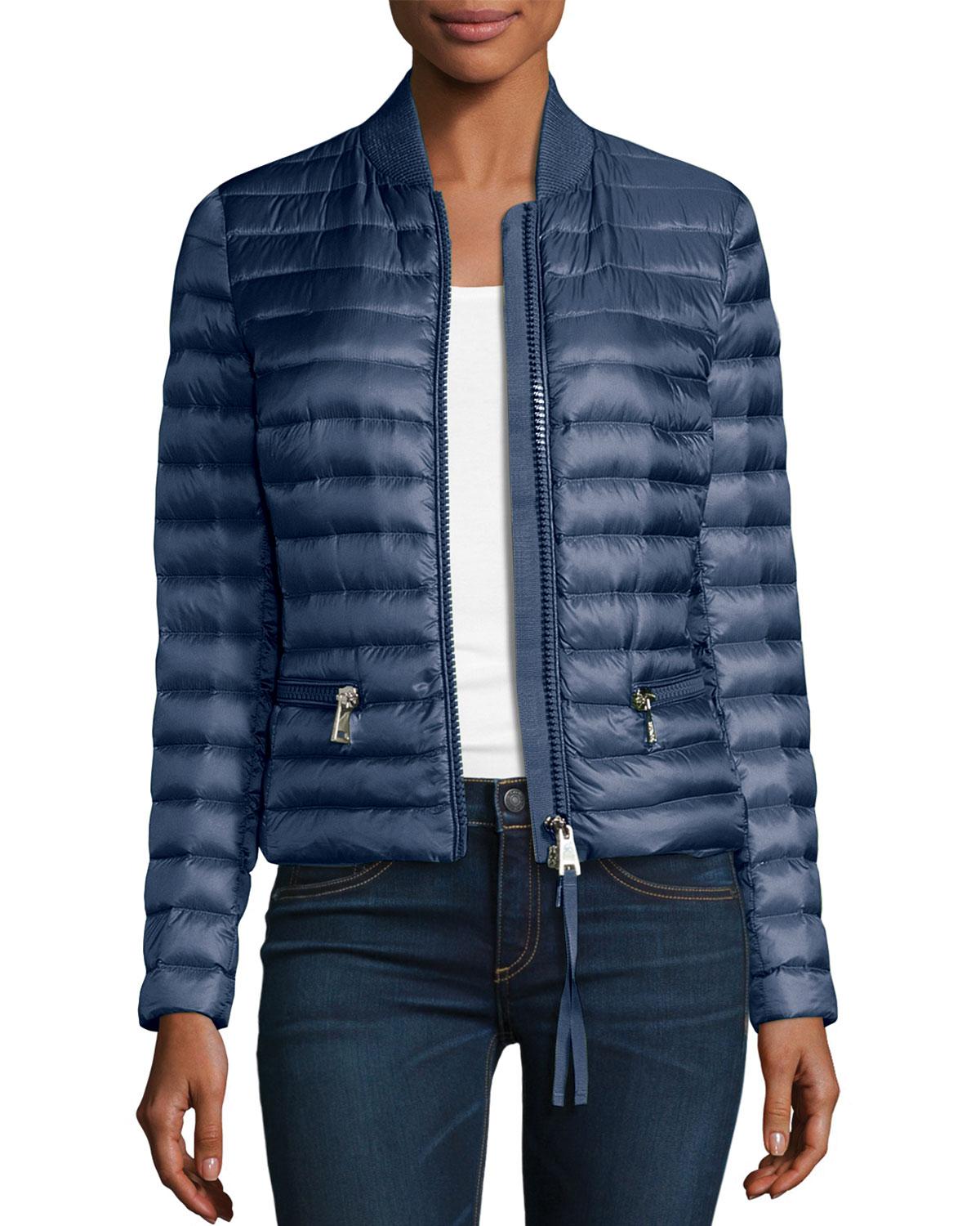 Lyst - Moncler Blen Fitted Down Jacket in White