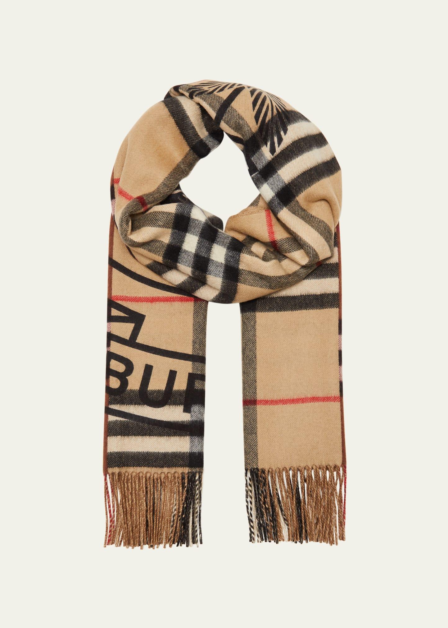 Burberry Montage Cashmere Jacquard Scarf for Men | Lyst