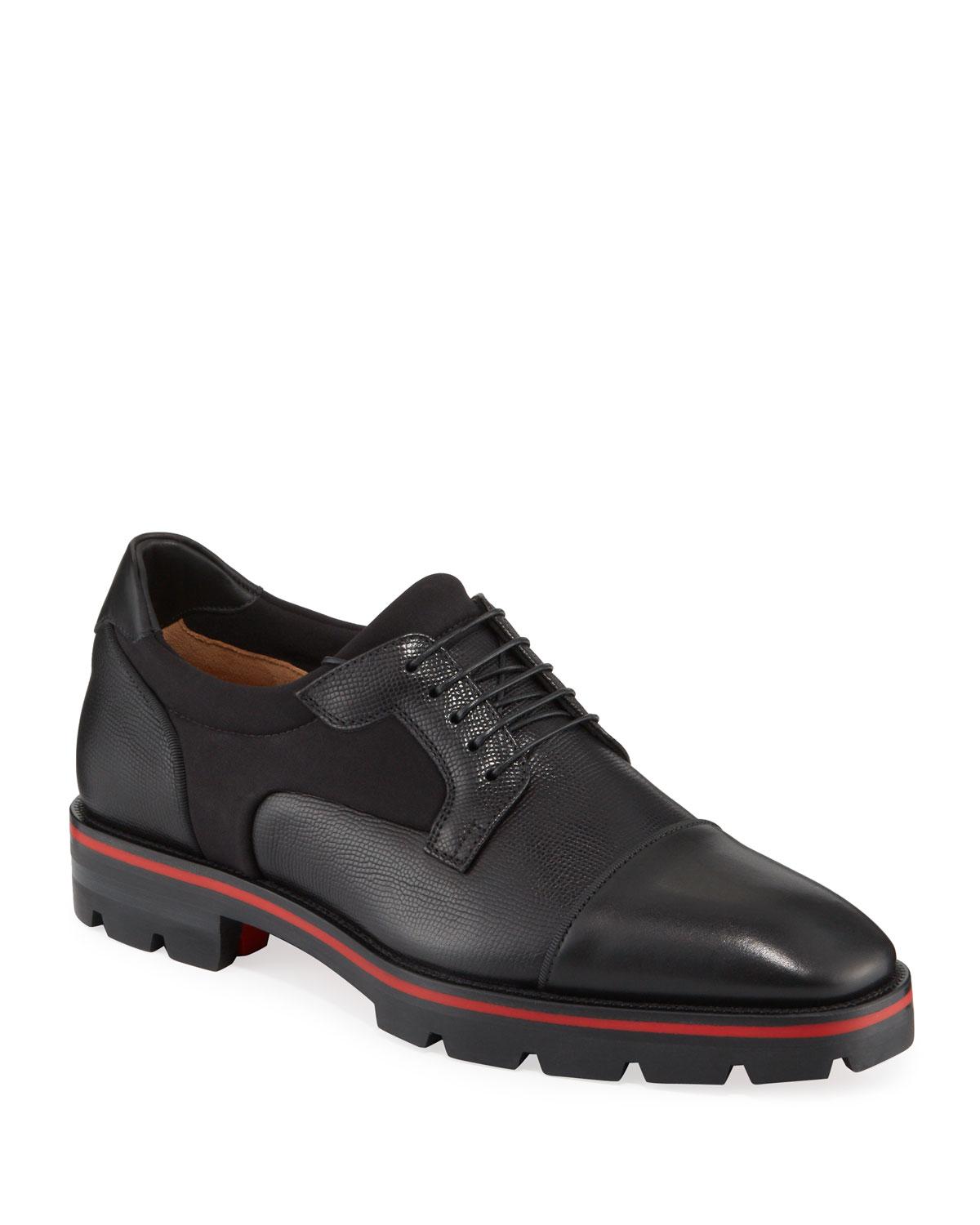 Christian Louboutin Men's Mika Sky Leather Lace Up in Black for Men - Lyst