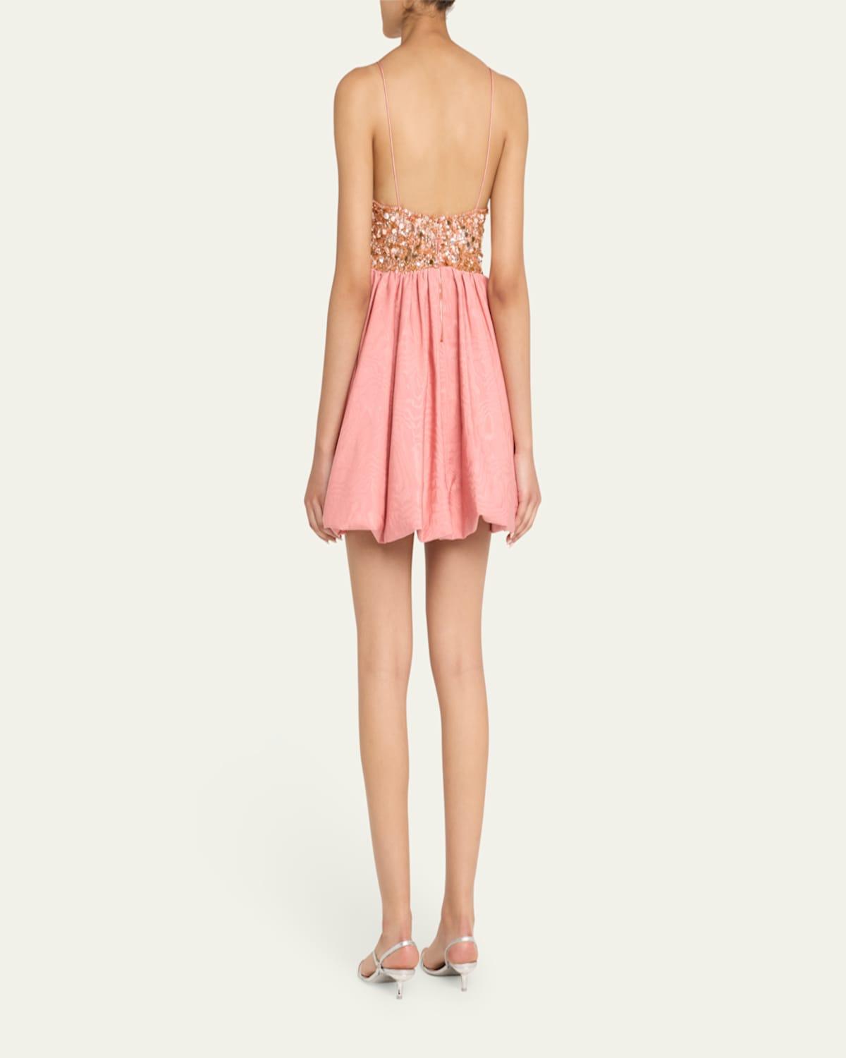 Alice+Olivia■Nessa Sequined Empire Dress■ドレス Alice + Olivia Nessa Sequined Empire-Waist Bubble Mini Dress