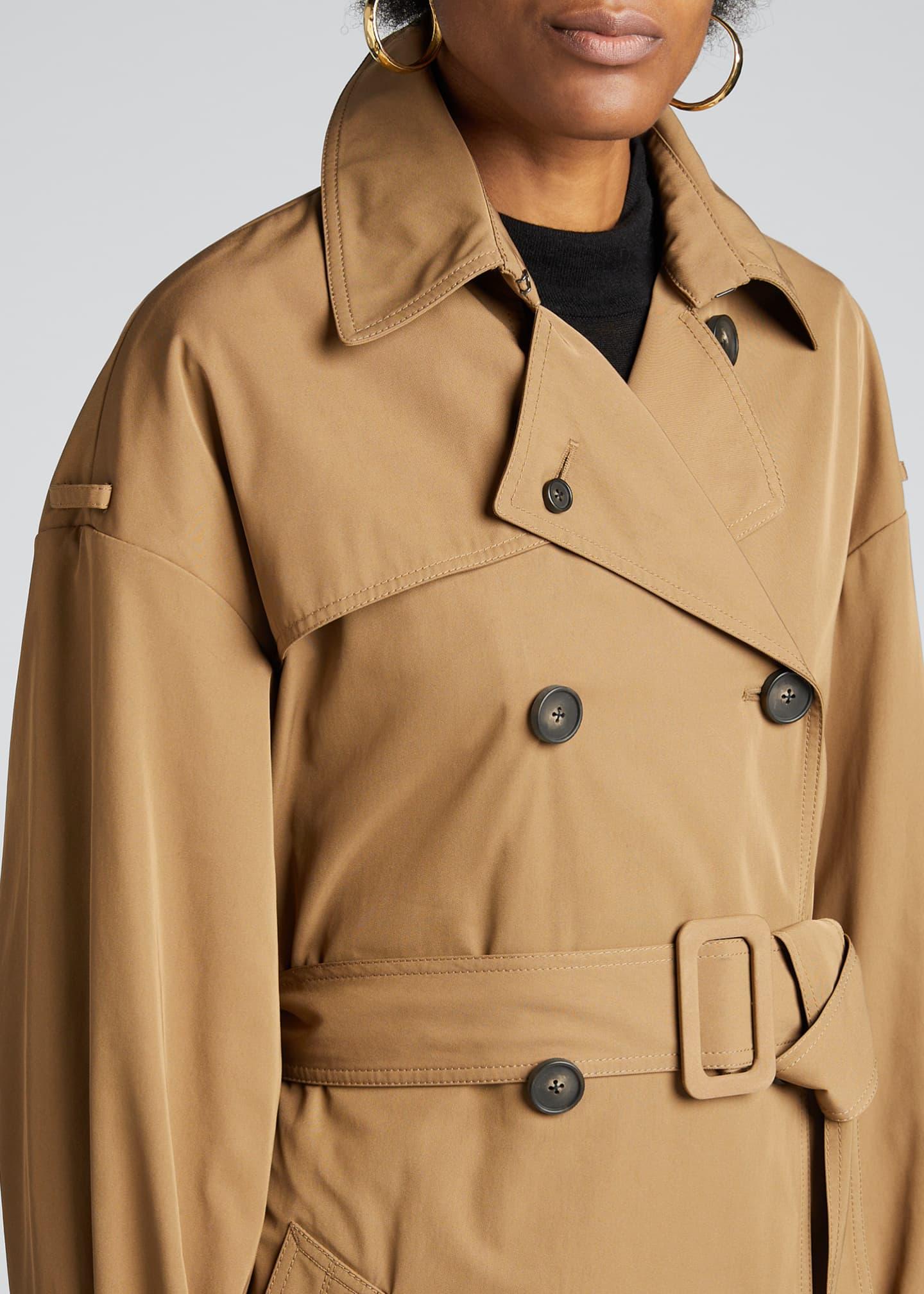 Vince Synthetic Belted Tech Trench Coat in Beige (Natural) - Save 40% ...