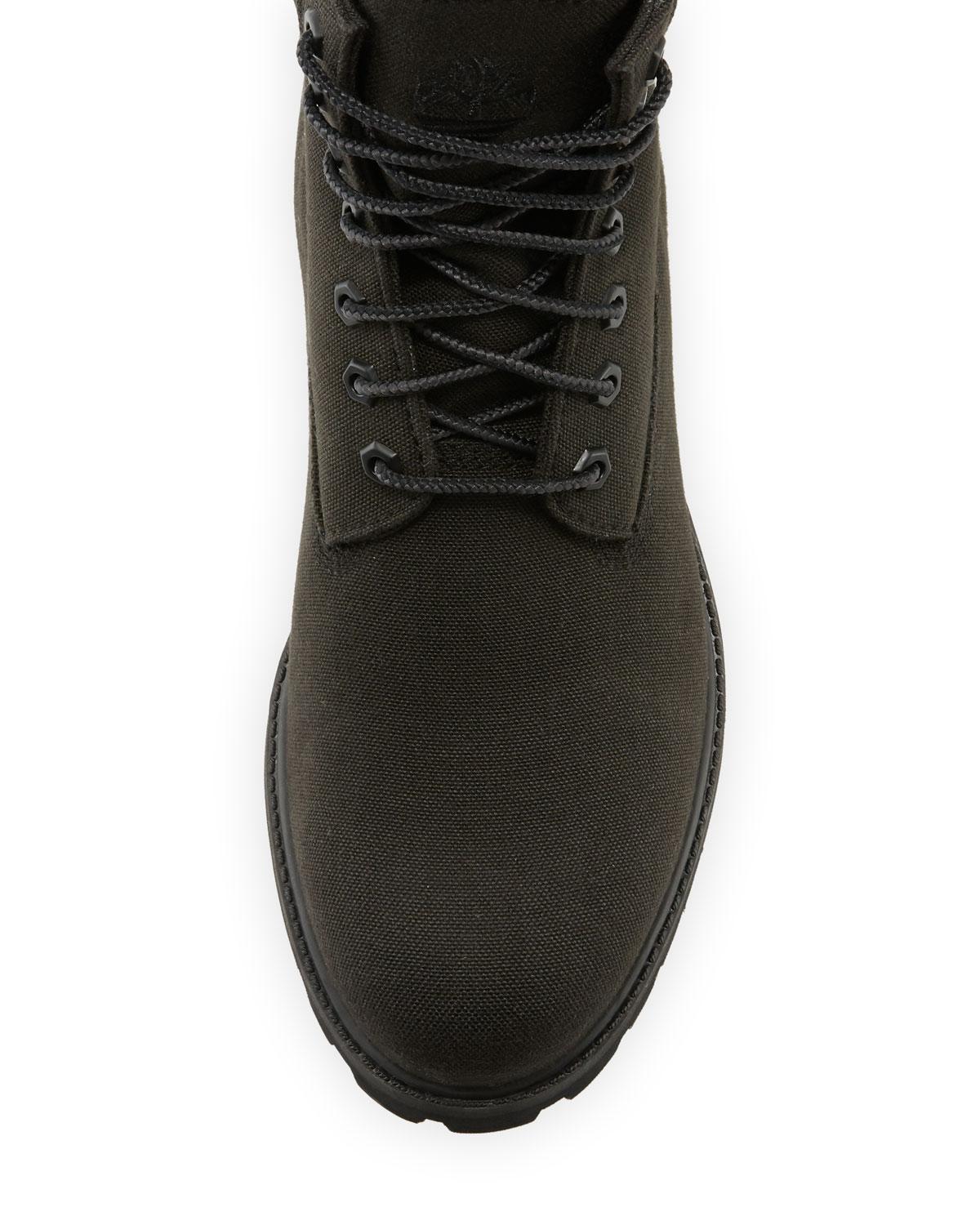 timberland canvas and leather boots