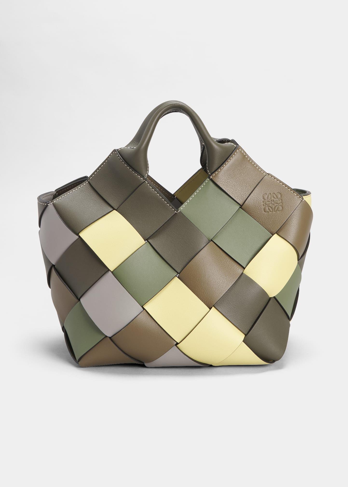 Loewe X Paula's Ibiza Colorblock Woven Basket Crossbody Bag | Lyst