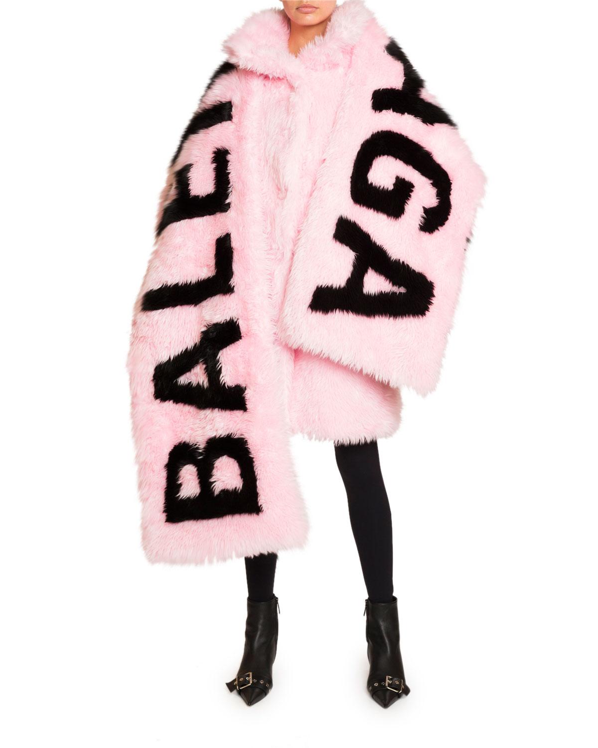 Balenciaga Oversized Faux-fur Logo 
