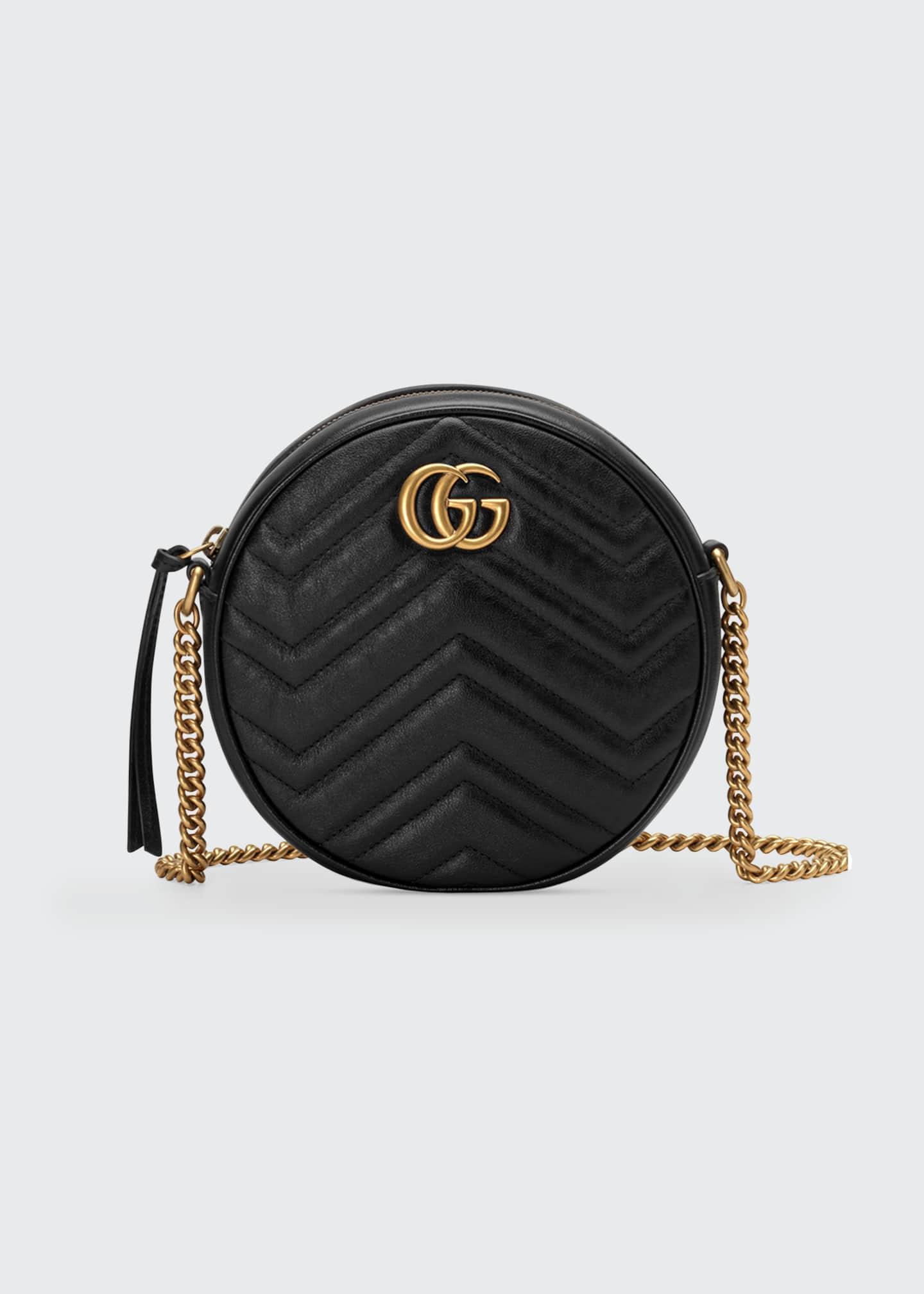 Gucci GG Marmont Mini Round Shoulder Bag Leather Ceris in Red Lyst