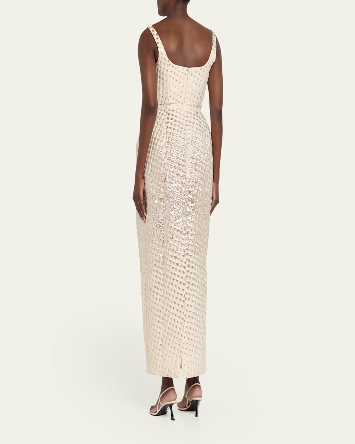 vintage valentino white dress 2011 Valentino White Dress with Ruffle Detail and Embellished Strap  CIRCA  VINTAGE