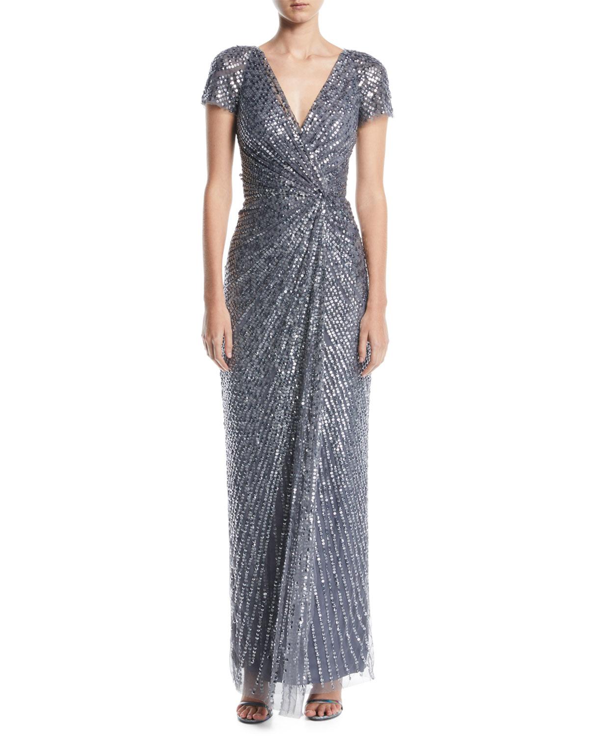 dark gray evening gowns