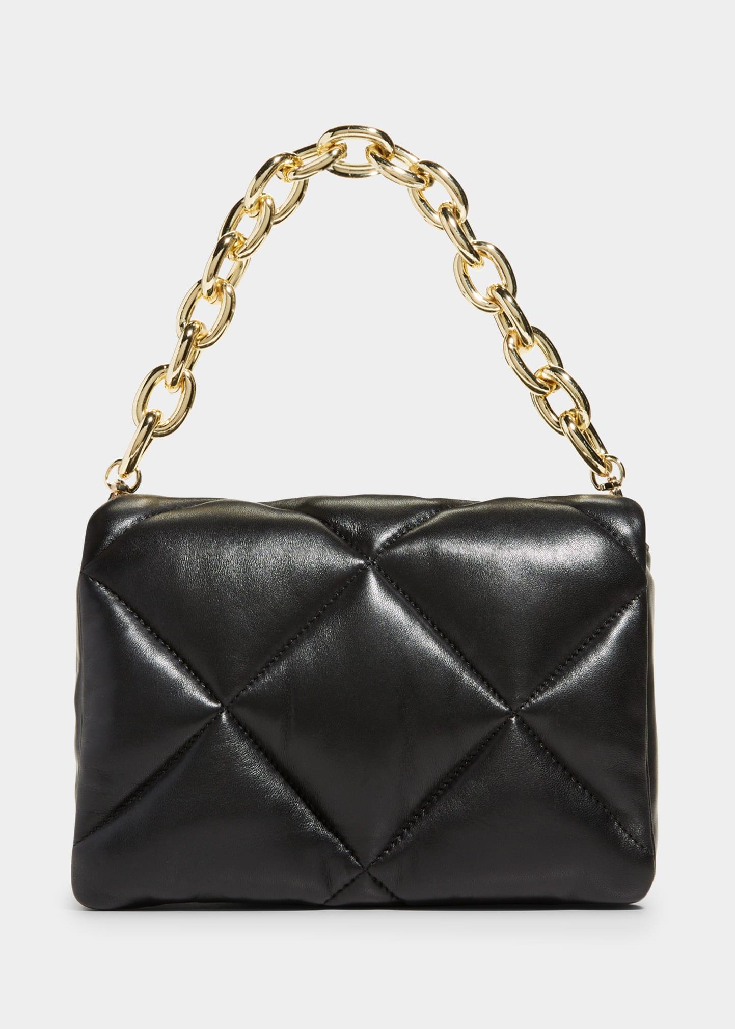 Stand Studio Brynn Quilted Leather Chain Shoulder Bag in Black Lyst