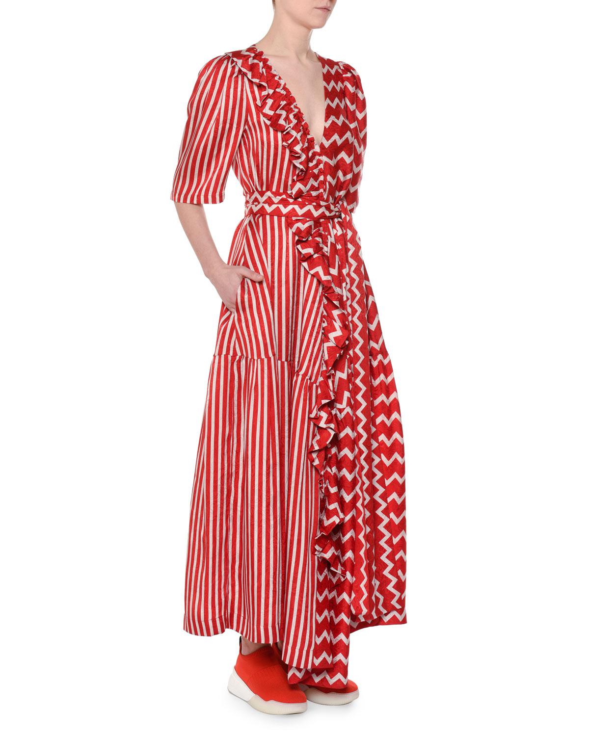 elbow sleeve maxi dress