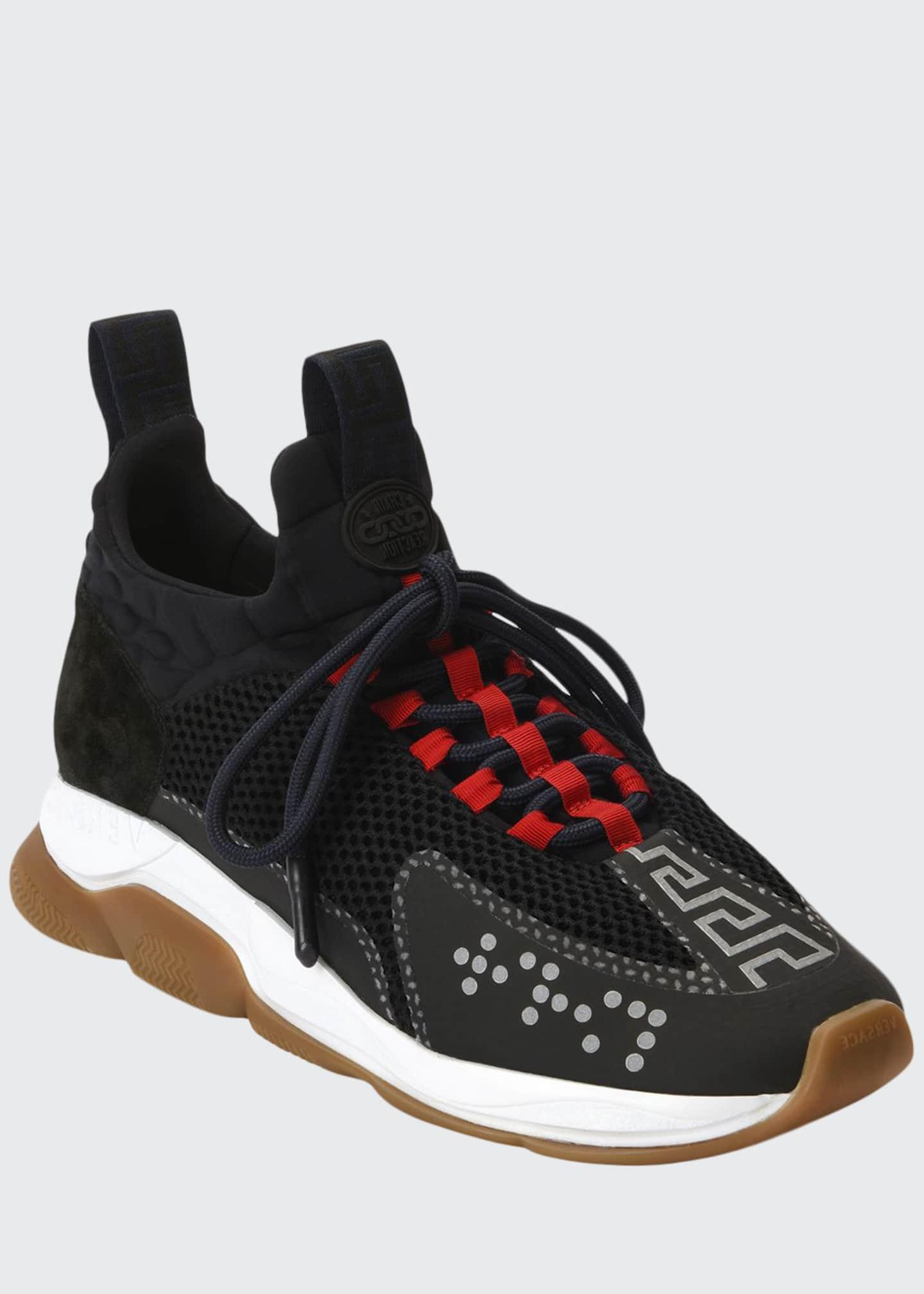 versace neoprene cross trainer sneakers