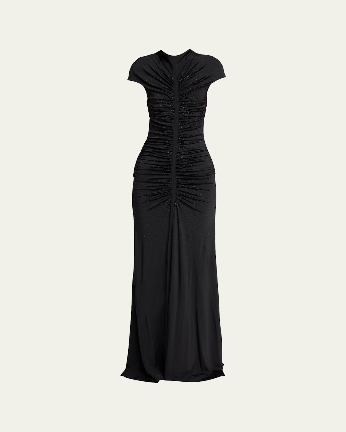 armani formal dresses Avery Long Sleeve Maxi Dress / Black | MESHKI main image 1