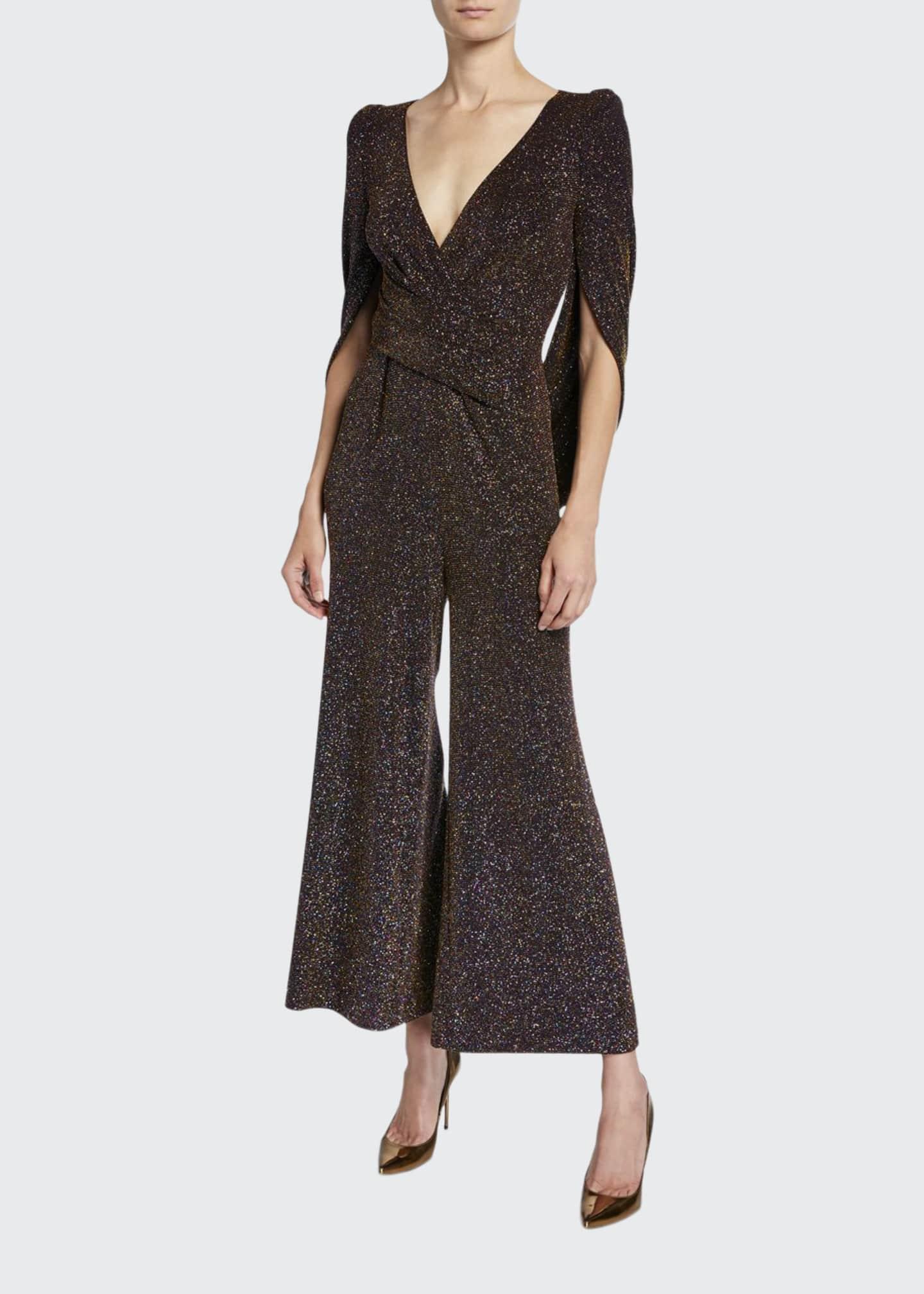Talbot Runhof Synthetic Stardust Jersey Jumpsuit in Black - Save 60% - Lyst