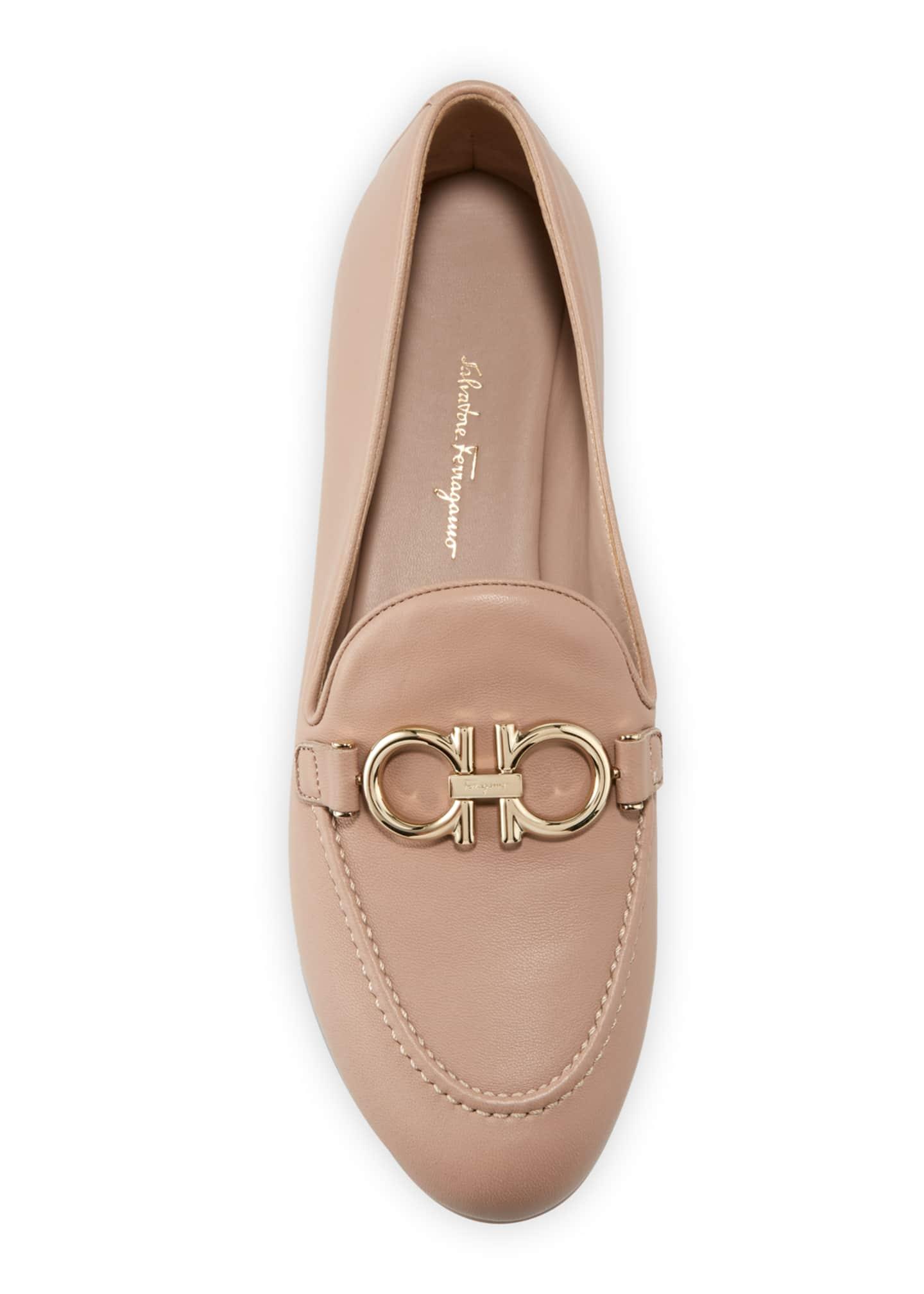 salvatore ferragamo trifoglio patent gancini horsebit loafers