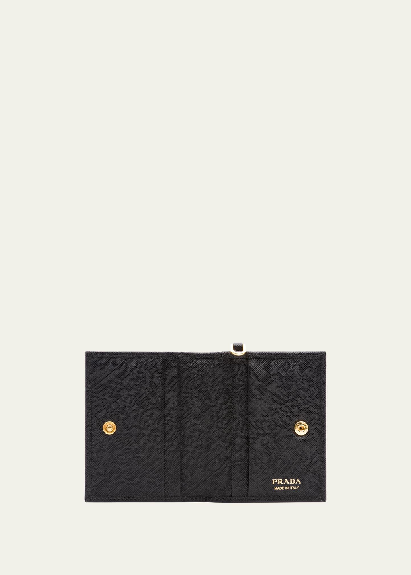Prada Saffiano Leather Wallet with Shoulder Strap - Bergdorf Goodman