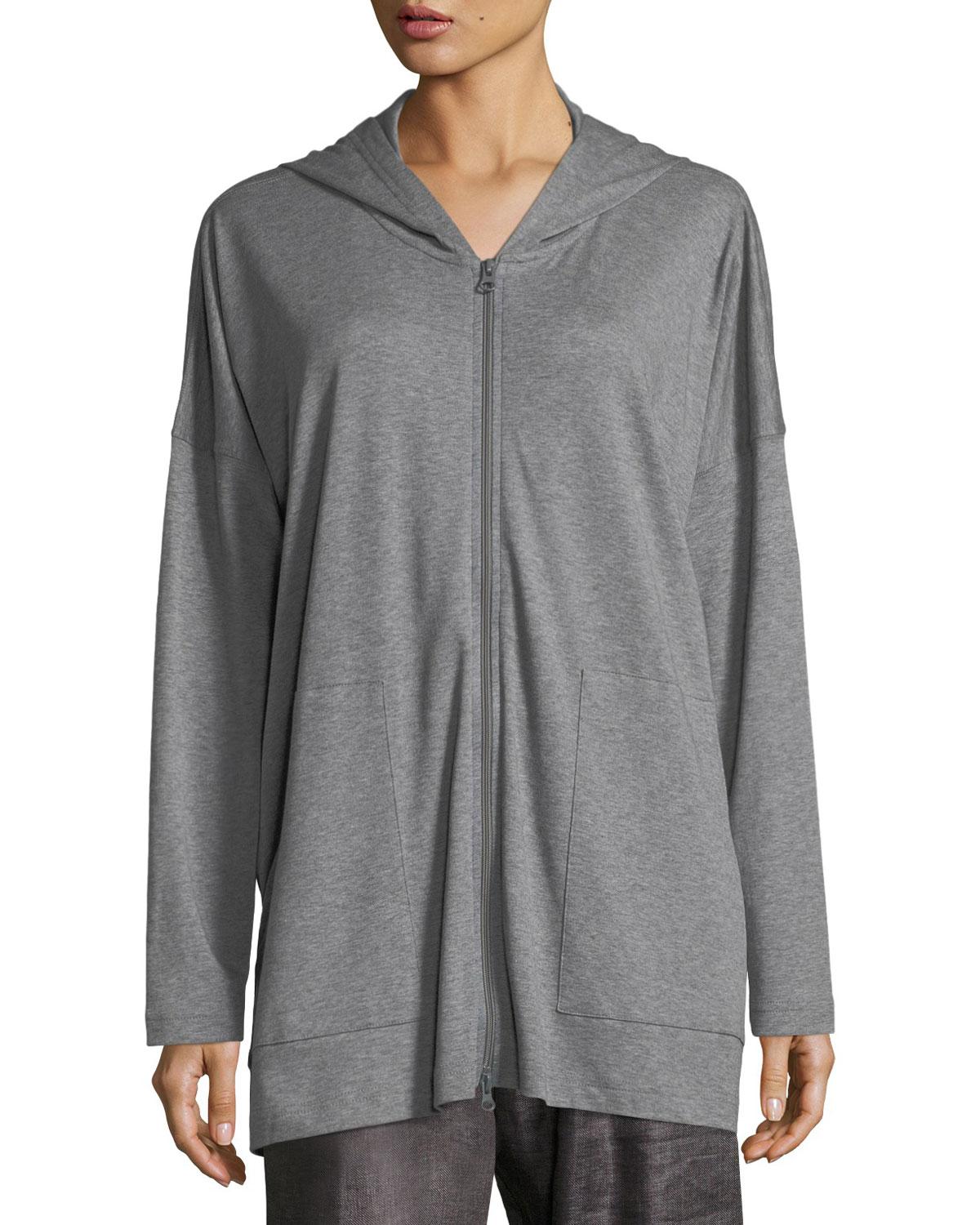Download Eskandar Cotton Hooded Zip-front Jacket in Gray - Lyst