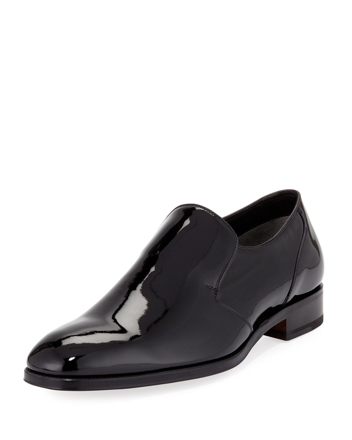 Lyst - Tom Ford Slip-on Patent Leather Formal Loafer in Black for Men