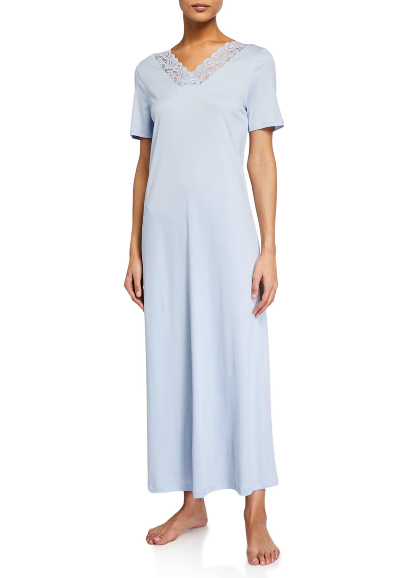 light blue long nightgown