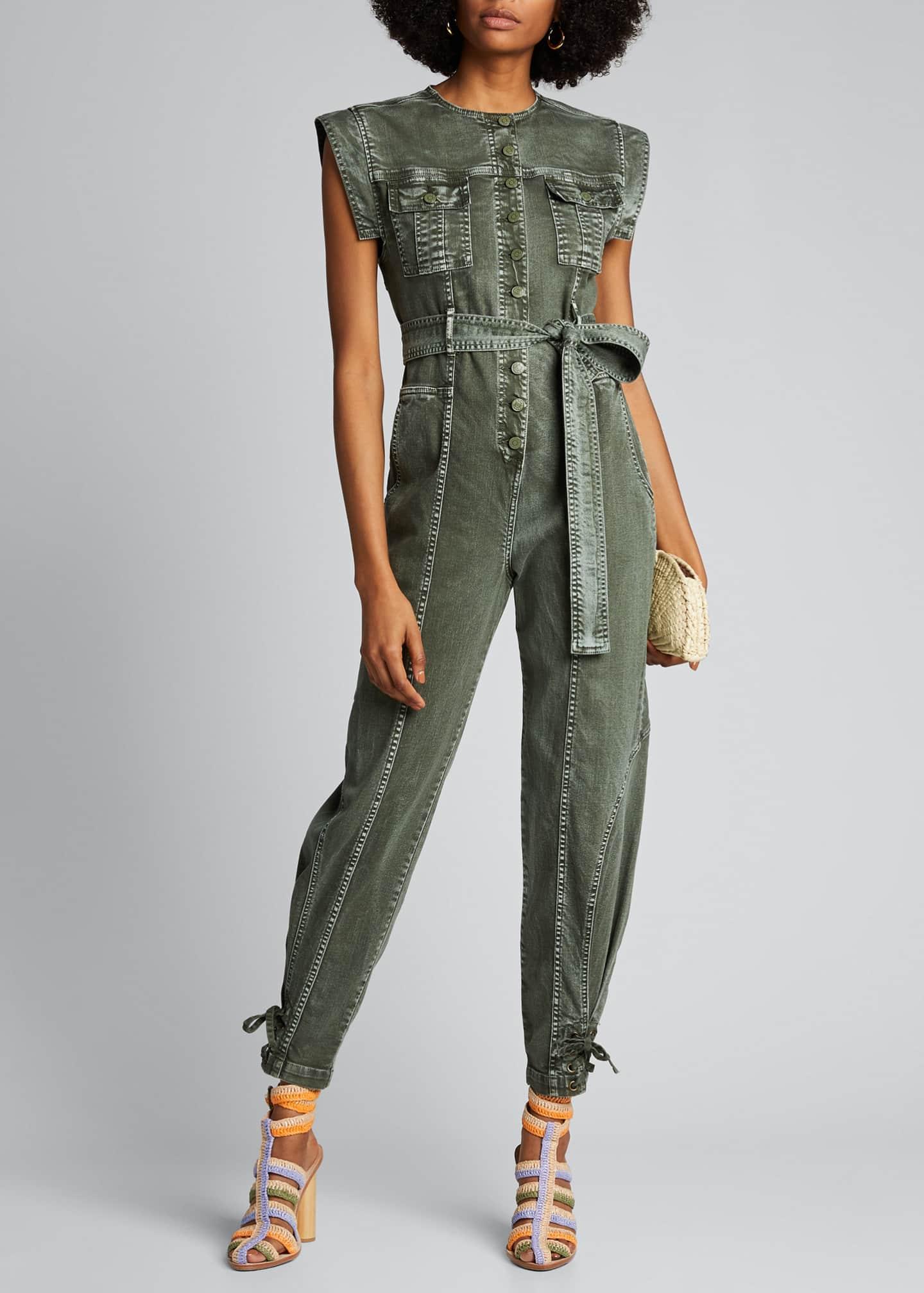 ulla johnson denim jumpsuit