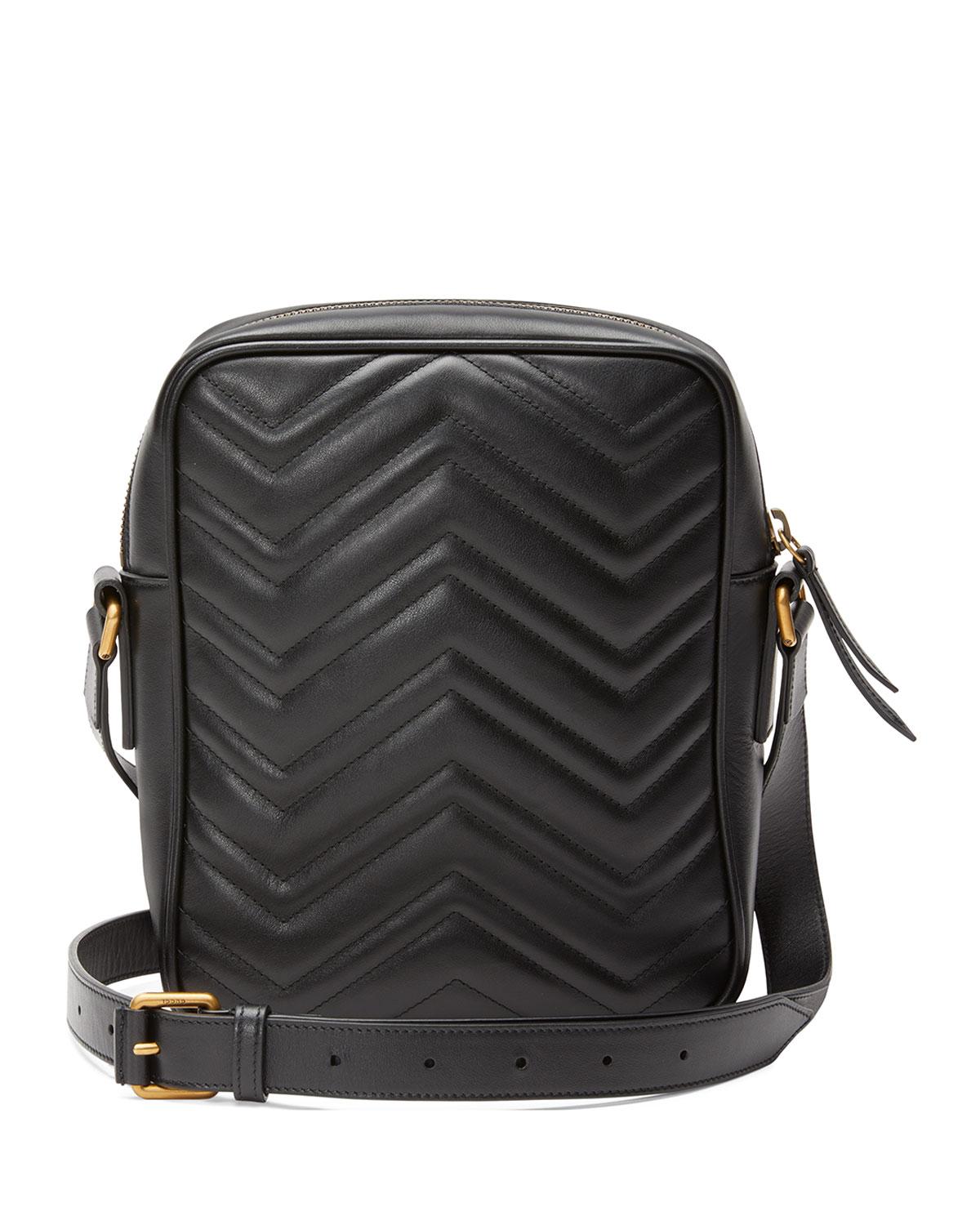 Gg Marmont Small Black Leather Cross-body Bag | Paul Smith