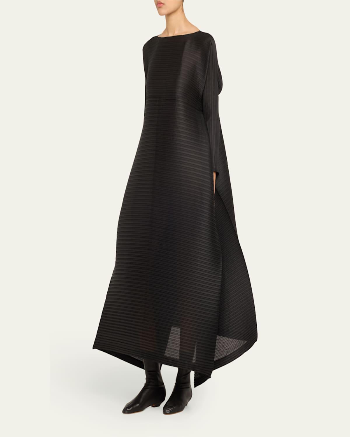 ワンピース ISSEY MIYAKE SS24 EMERGE LONG DRESS (IM46KH798 15 BLACK) Issey Miyake Long Paneled Pleats Dress in Black | Lyst