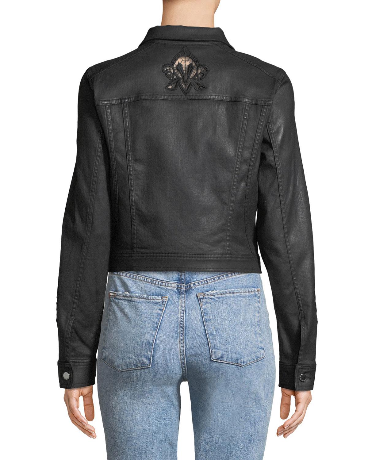 elie tahari jean jacket