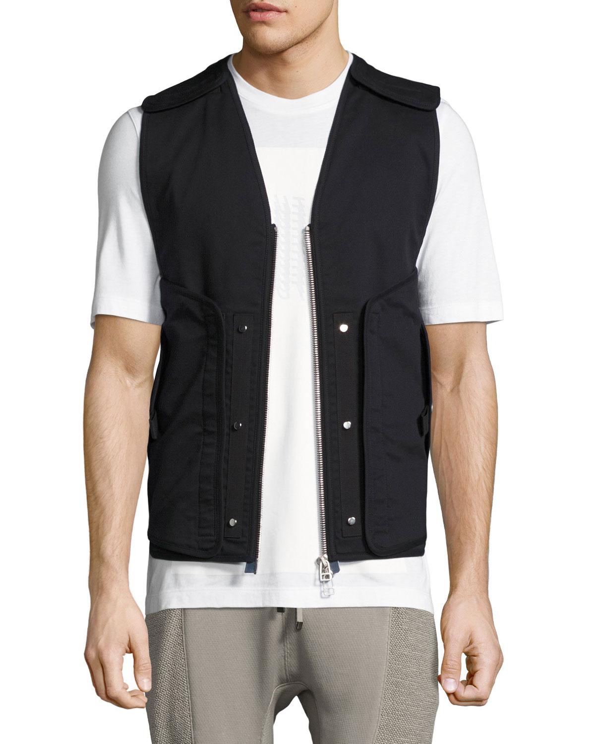 Lyst - Helmut Lang Zip-front Utility Vest in Black for Men - Save 34%