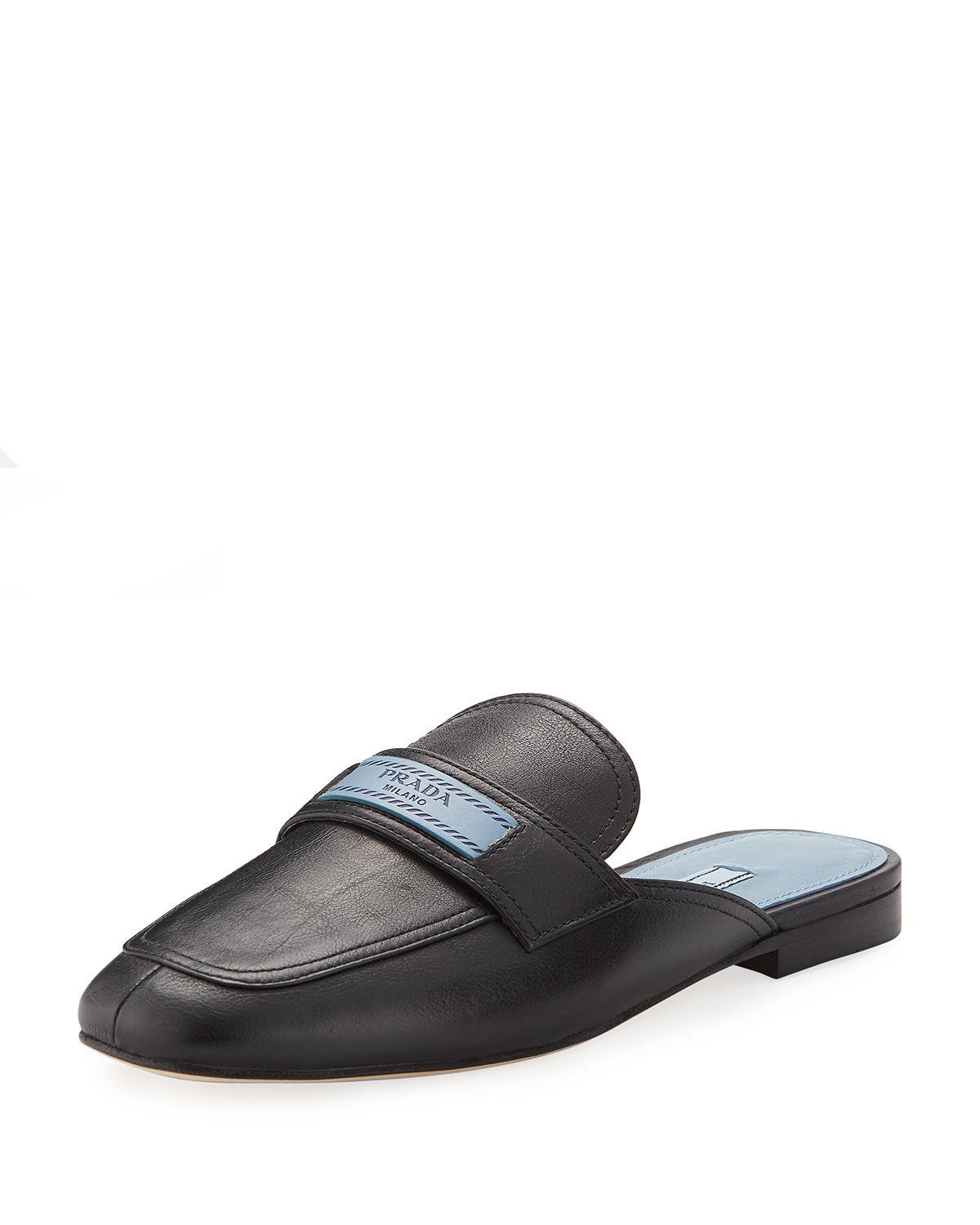 prada leather mules